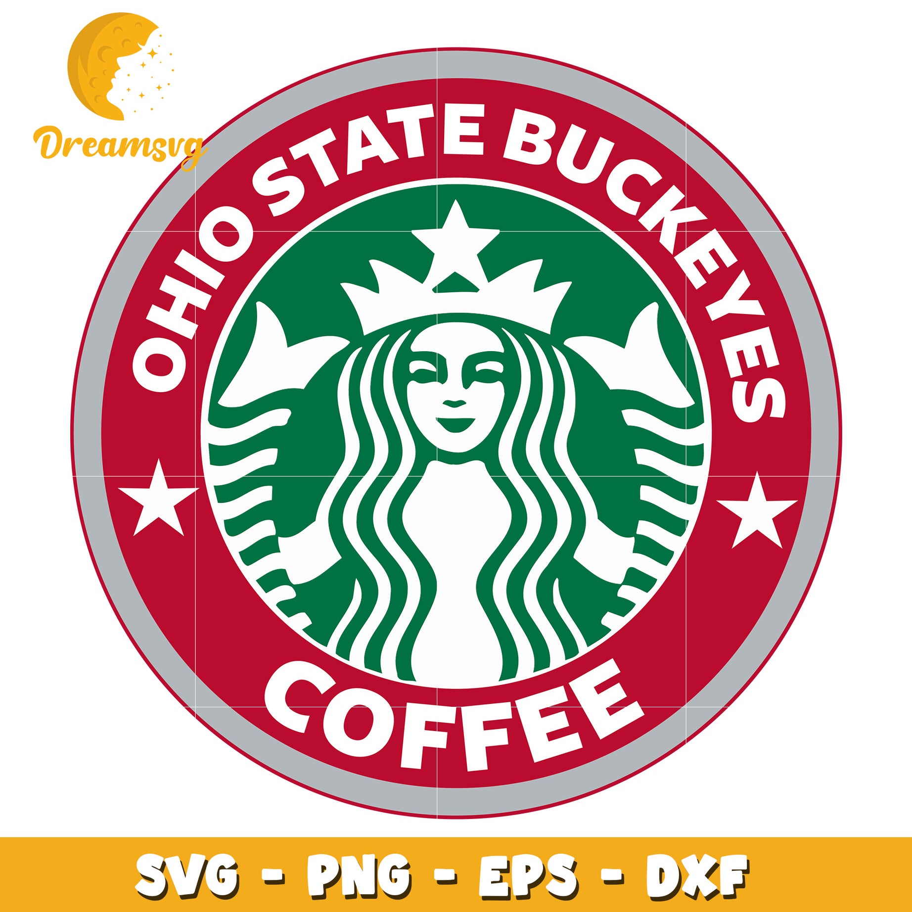 Ohio State Buckeyes Coffee SVG Design for Crafters and Artists