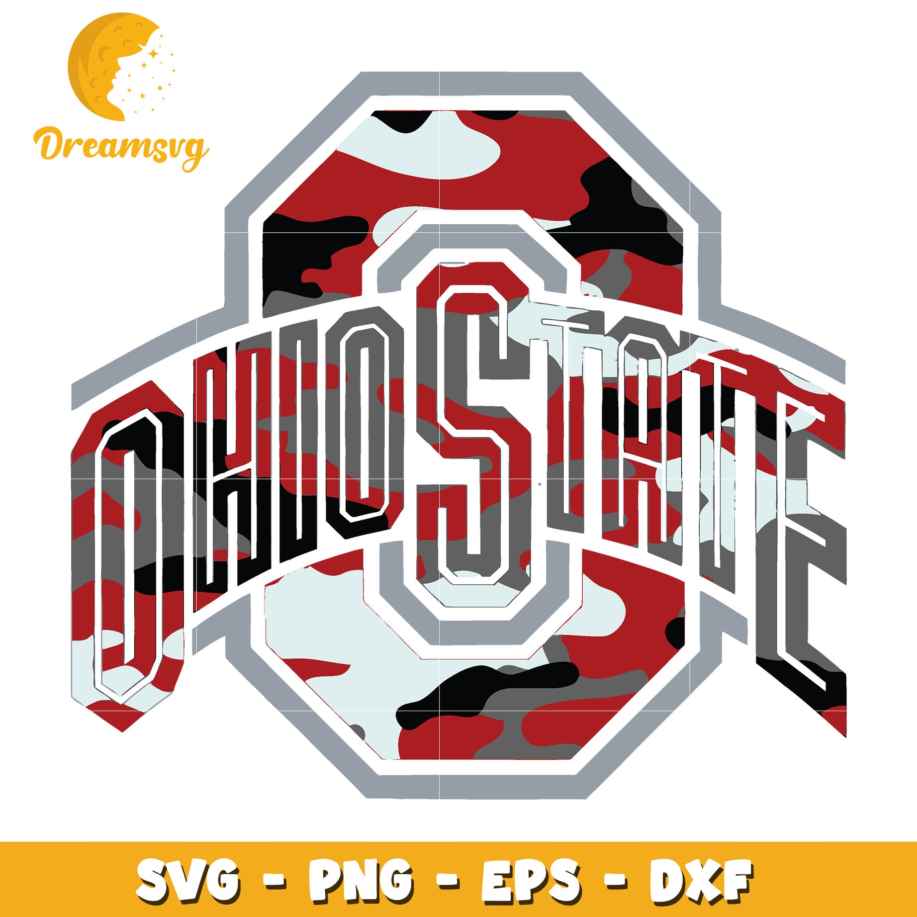 Ohio State Camo SVG PNG EPS DXF