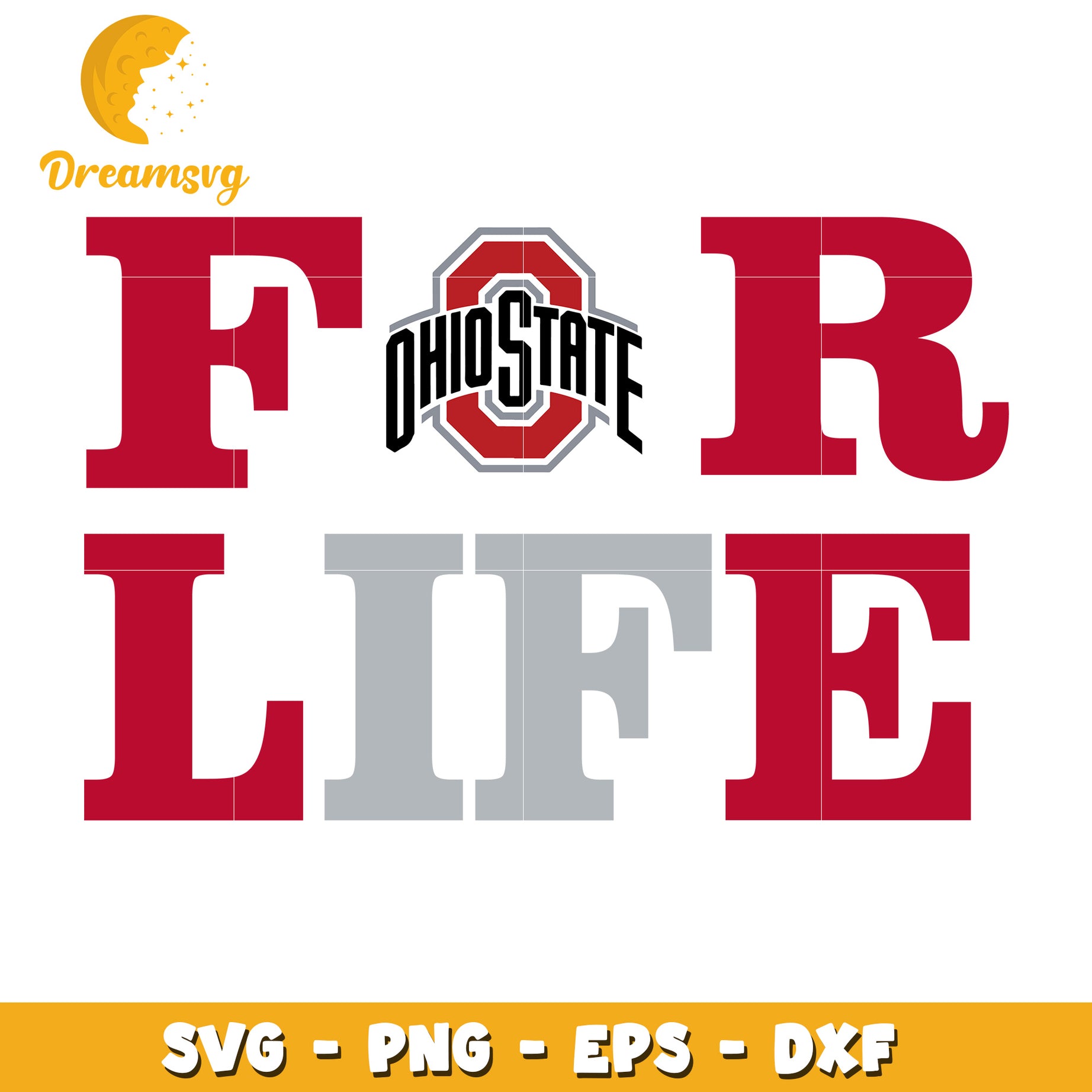 Ohio State For Life SVG PNG EPS DXF