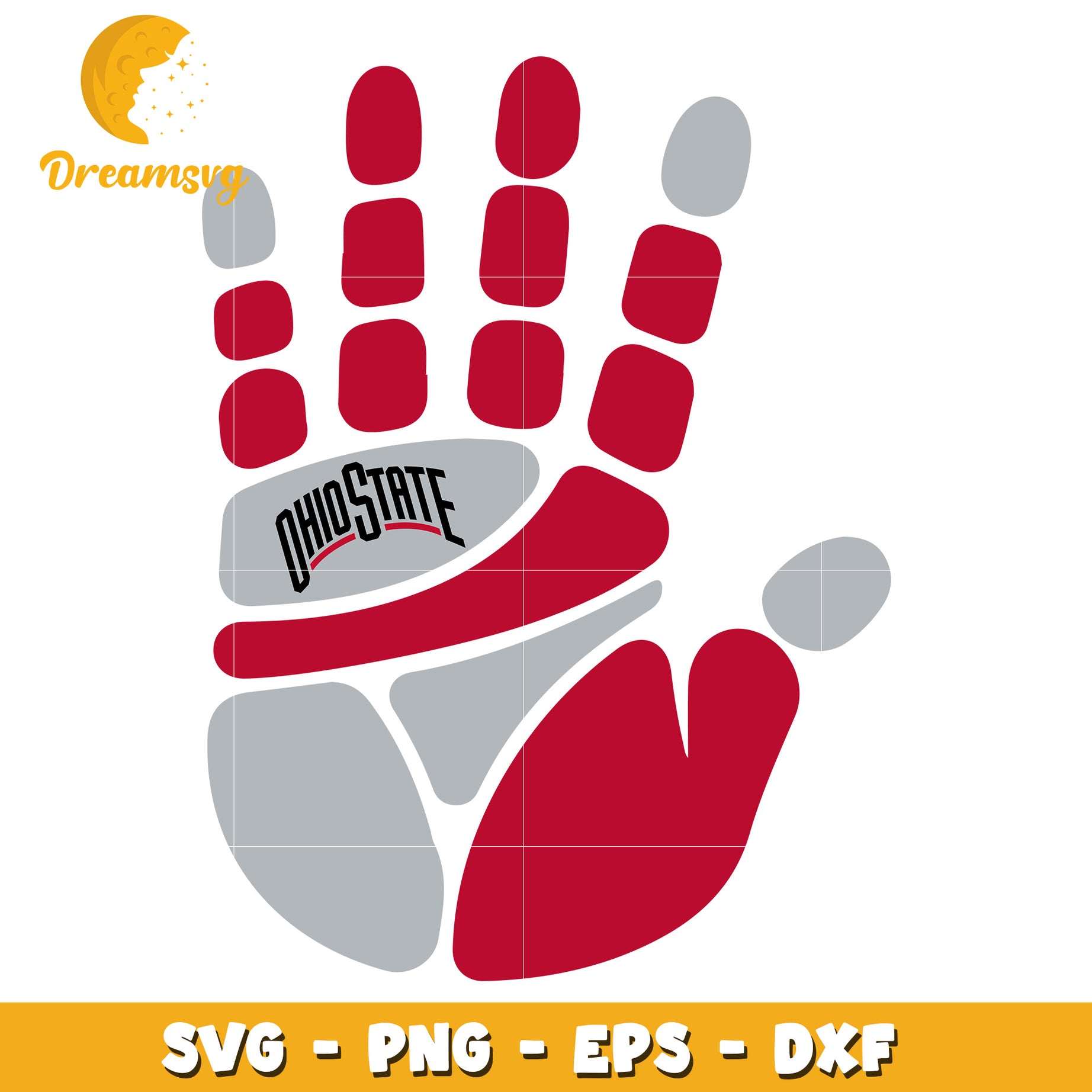 Ohio State Handprint SVG PNG EPS DXF