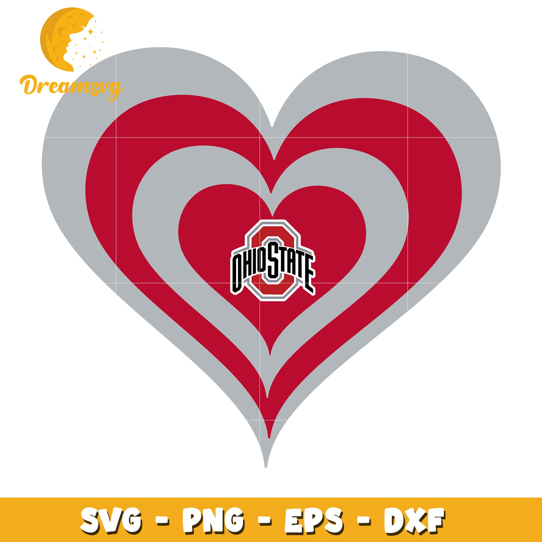 Ohio State Heart SVG Design for Crafting and Personal Use