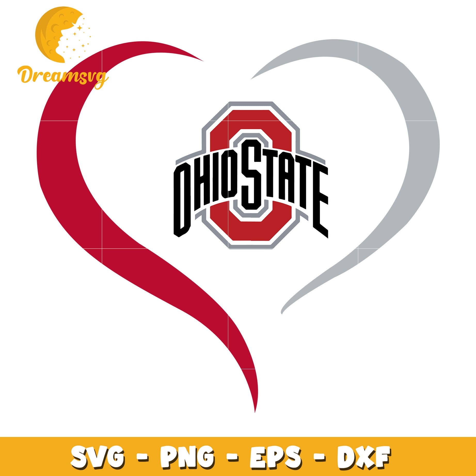 Ohio State Heart SVG Design for Fans of Buckeye Pride