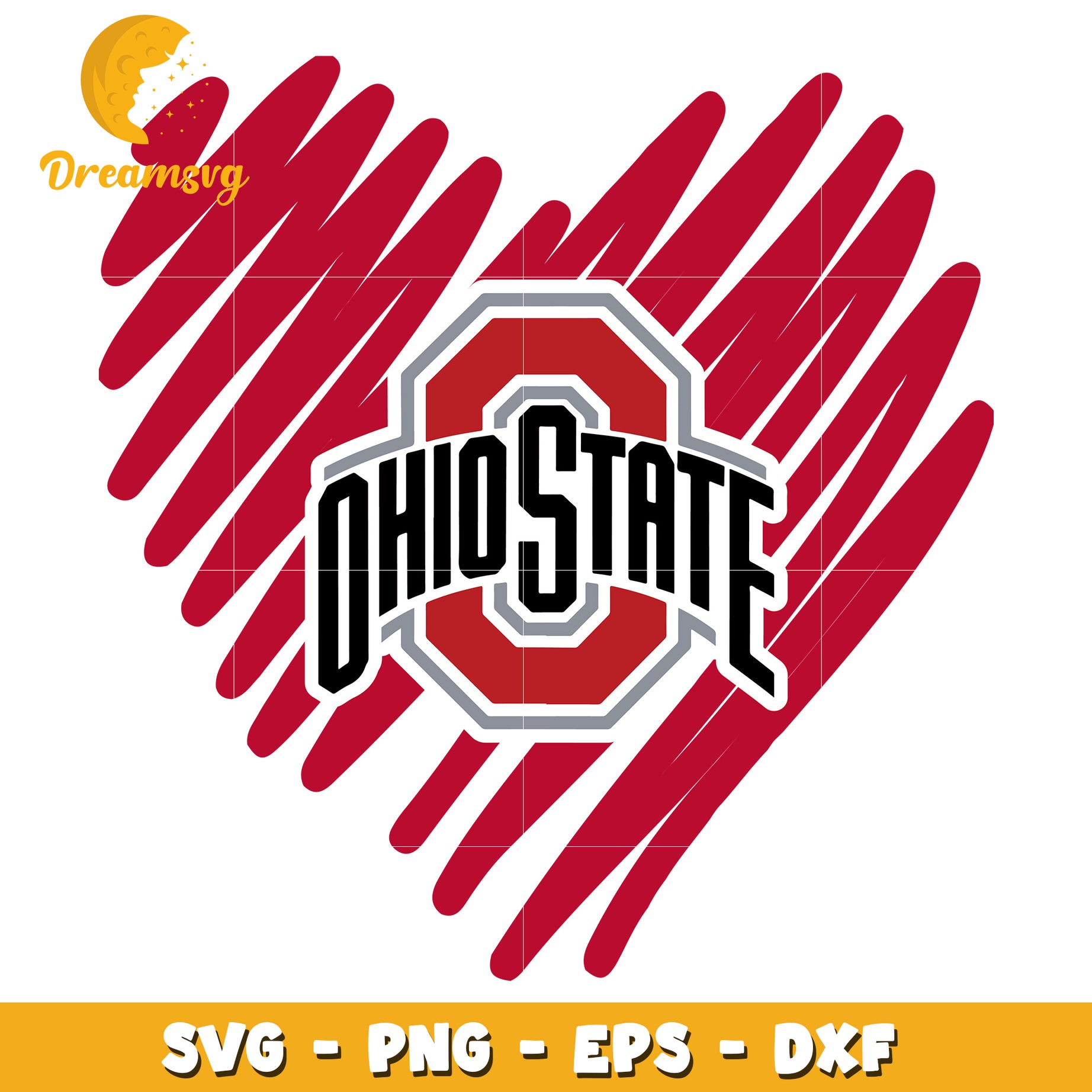 Ohio State Heart SVG PNG EPS DXF