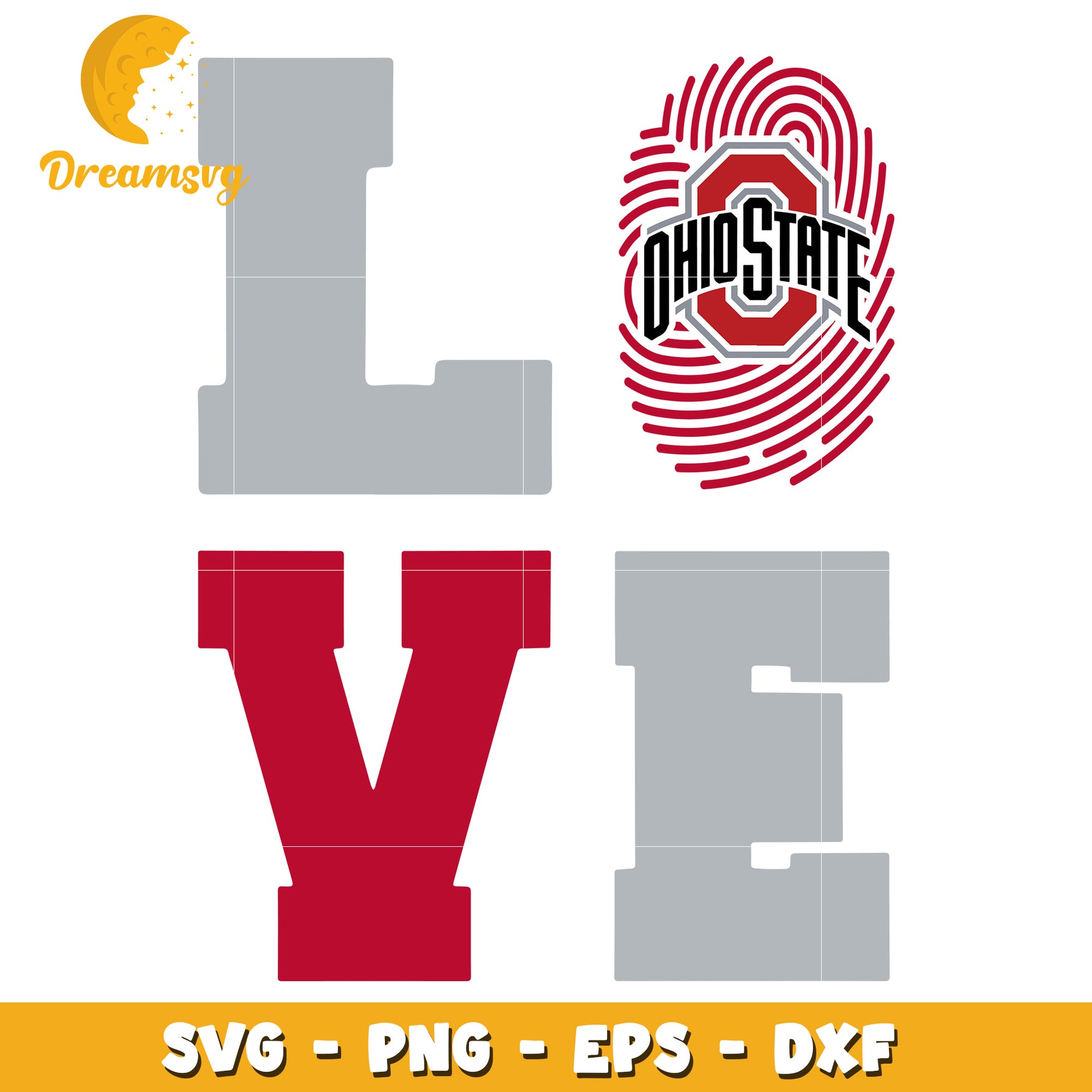 Ohio State Love SVG Cut Files