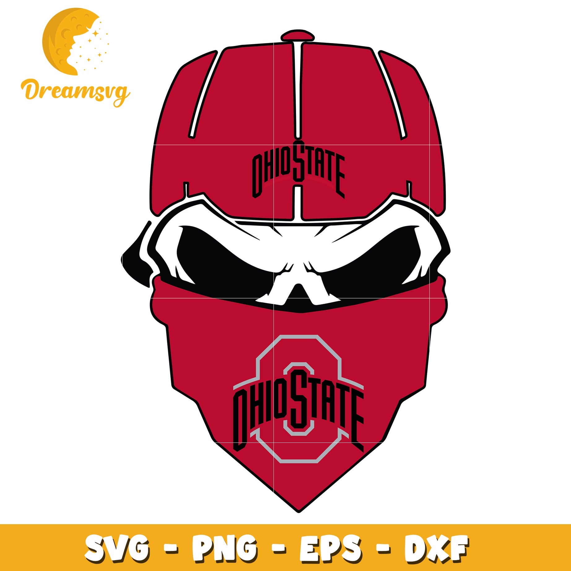 Ohio State Skull SVG Cut File