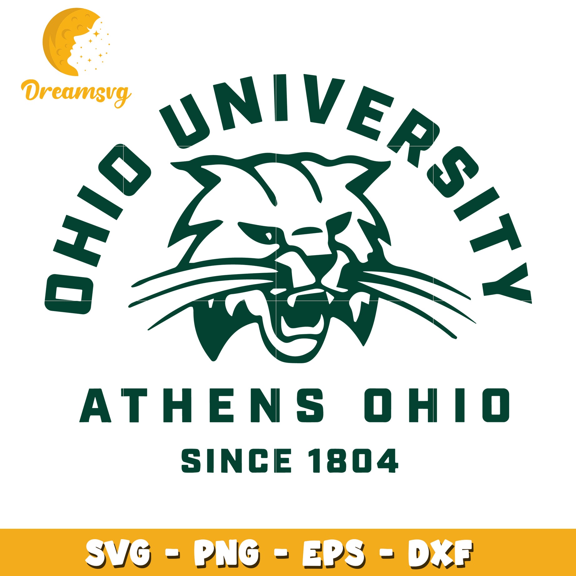 Ohio University Athens SVG Design with Lion Mascot Artwork