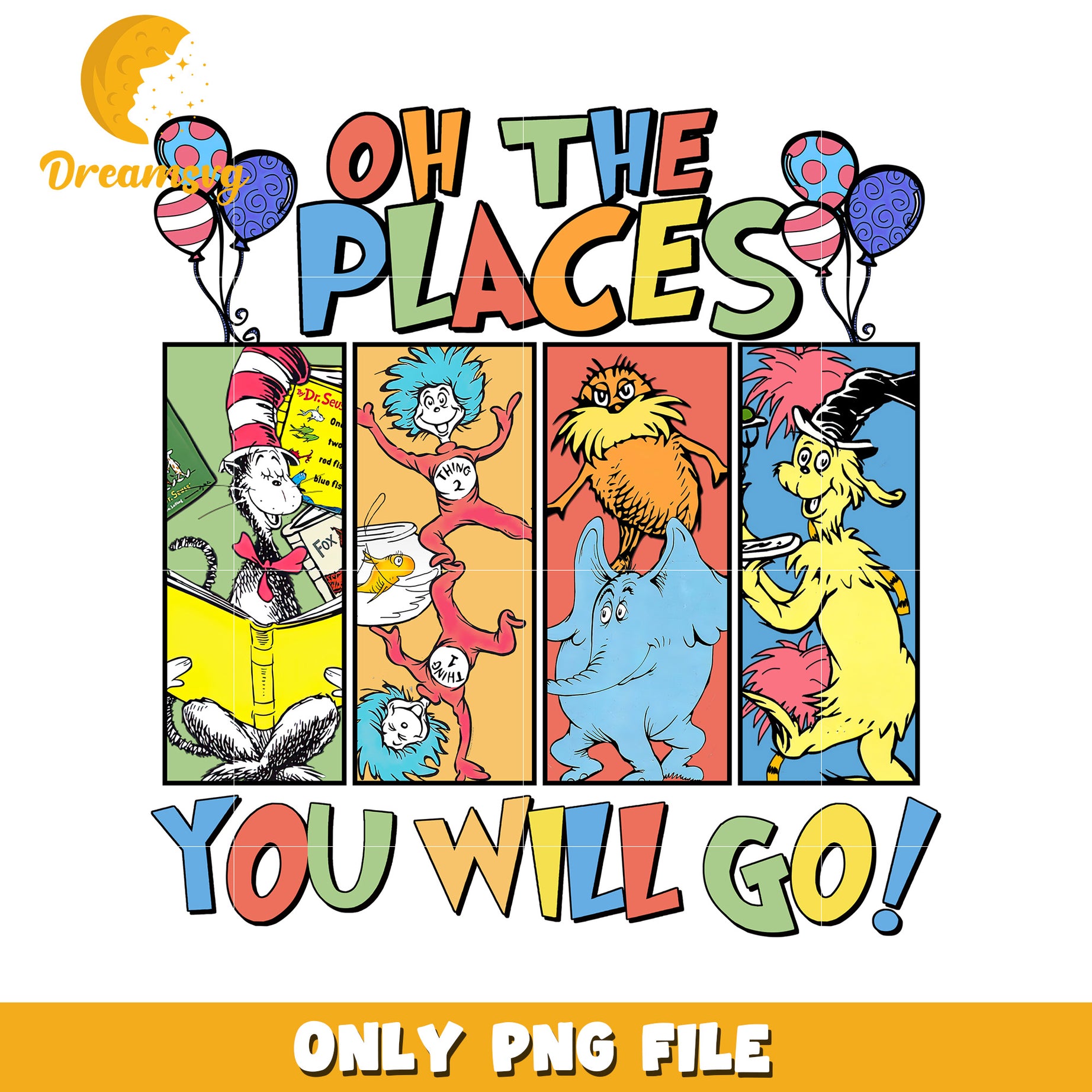 Oh the Places You Will Go Fun PNG Image Download