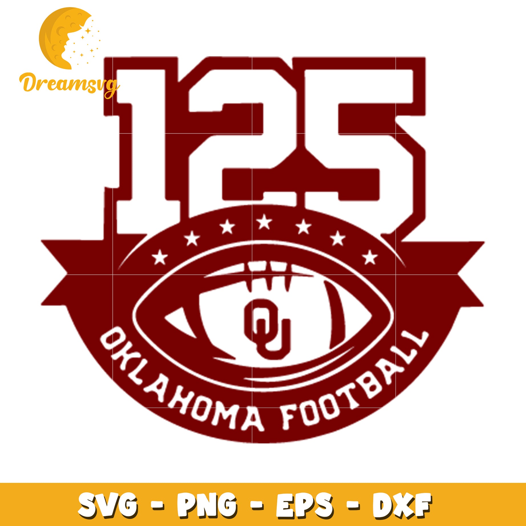 Oklahoma Football SVG Design Featuring 125th Anniversary Logo