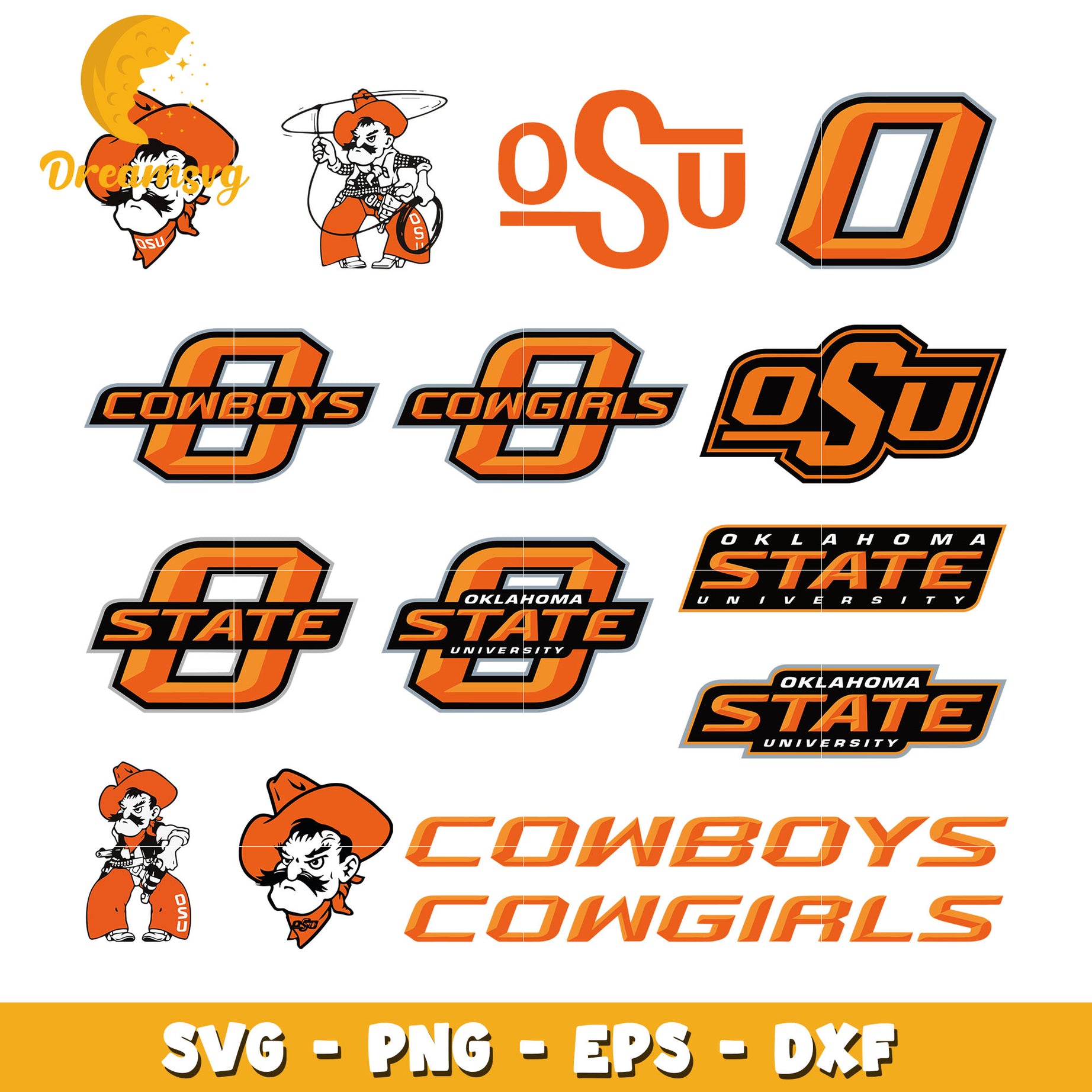 Oklahoma state university logo bundle svg, oklahoma state university svg