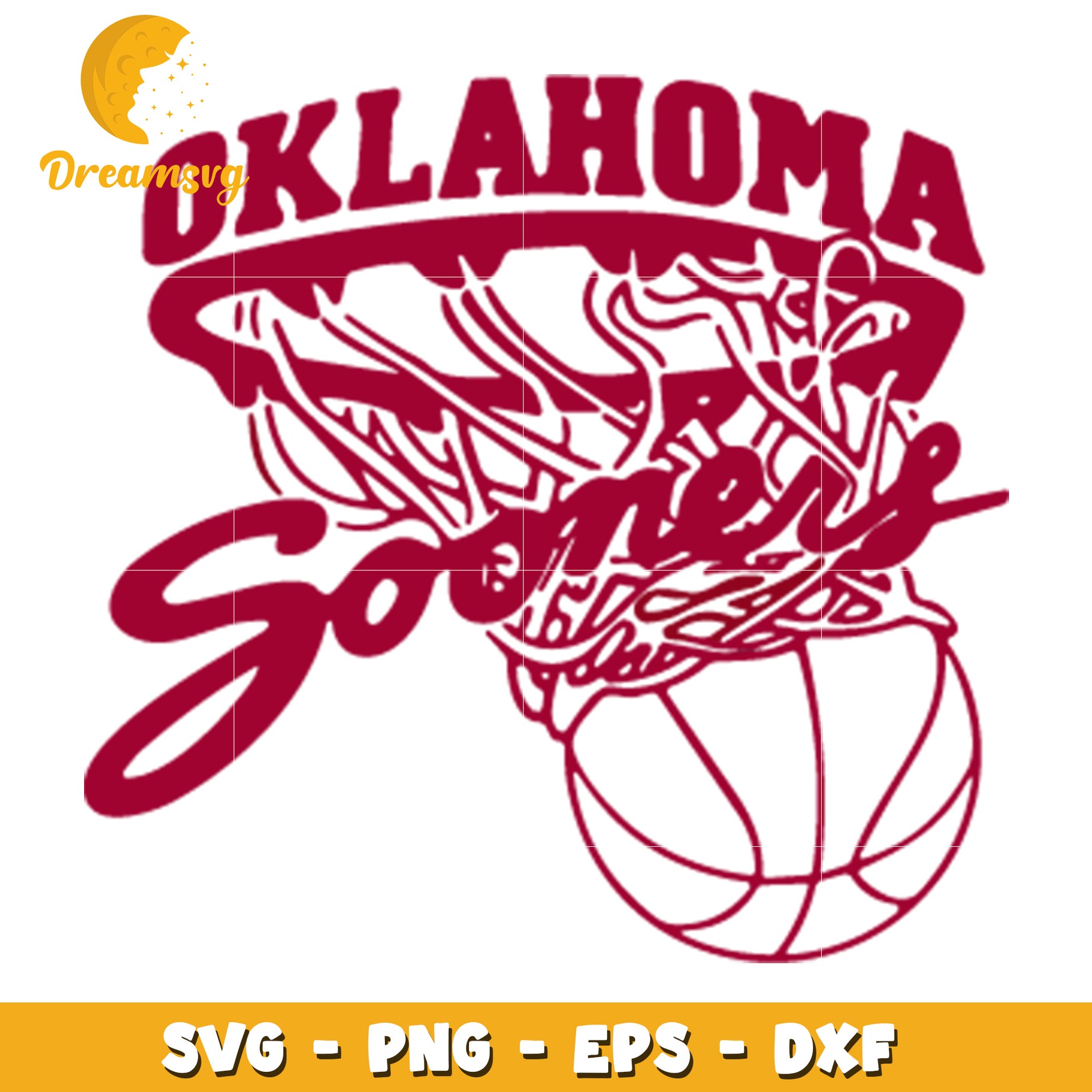 Oklahoma Sooners Basketball SVG Design for Fans and Crafters