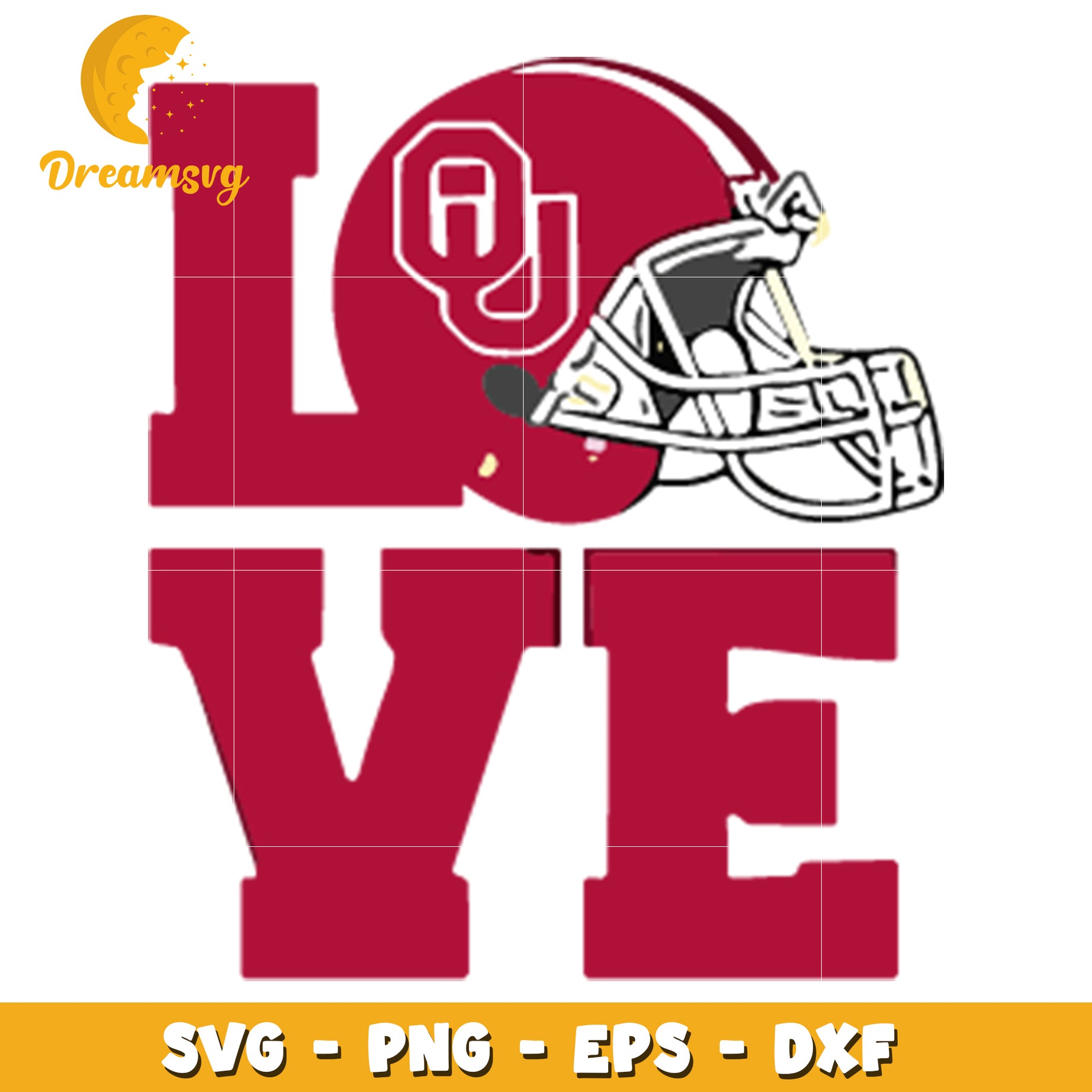 Oklahoma Sooners Love SVG PNG EPS DXF