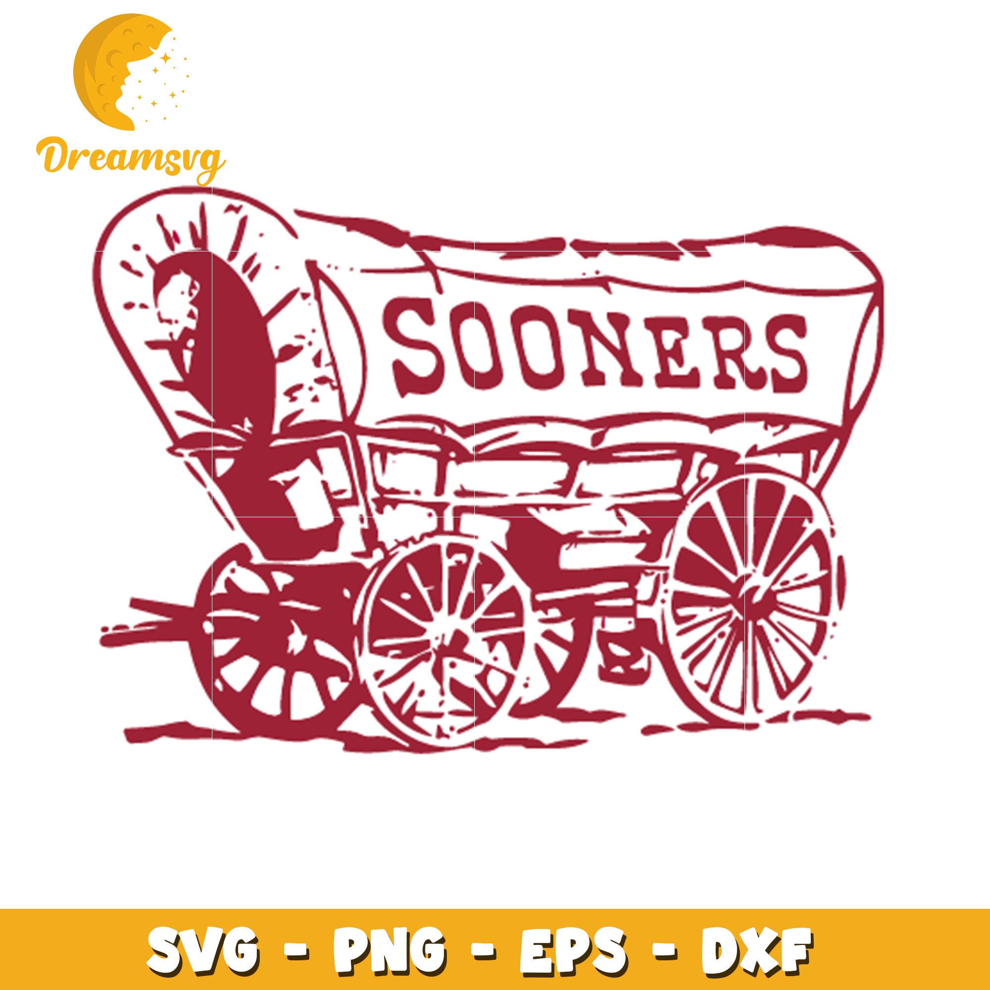 Oklahoma Sooners Wagon SVG Cut File