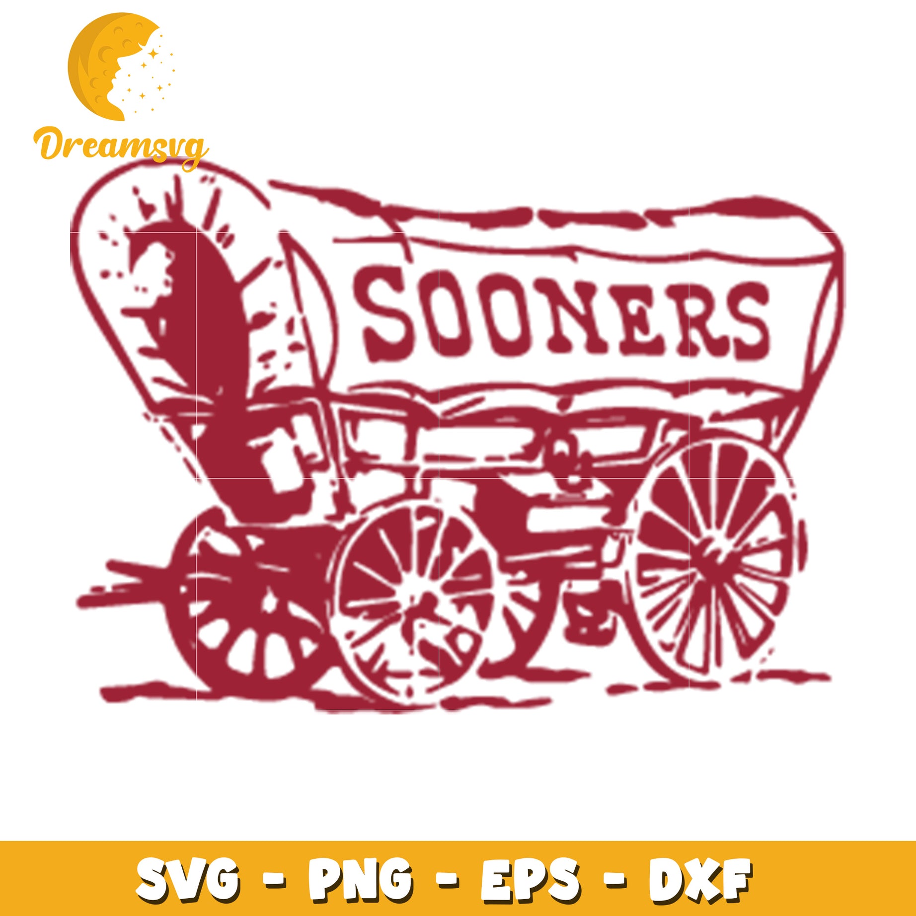 Oklahoma Sooners Wagon SVG PNG EPS DXF