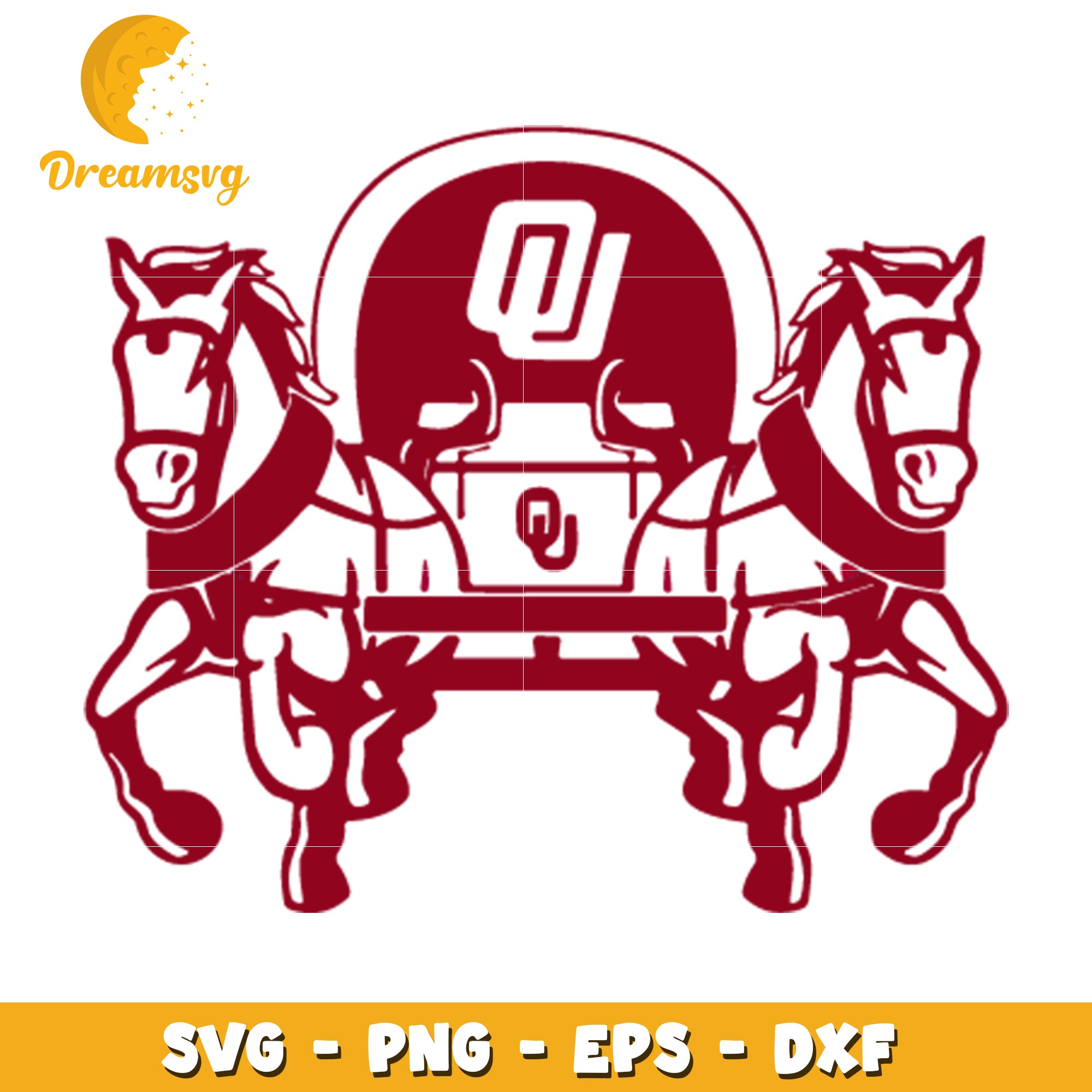 Oklahoma University SVG Horses Vintage Design for Crafts and More