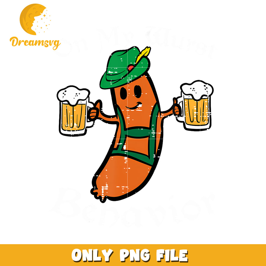 Oktoberfest On My Wurst png, gen z memes png, funny holidays png