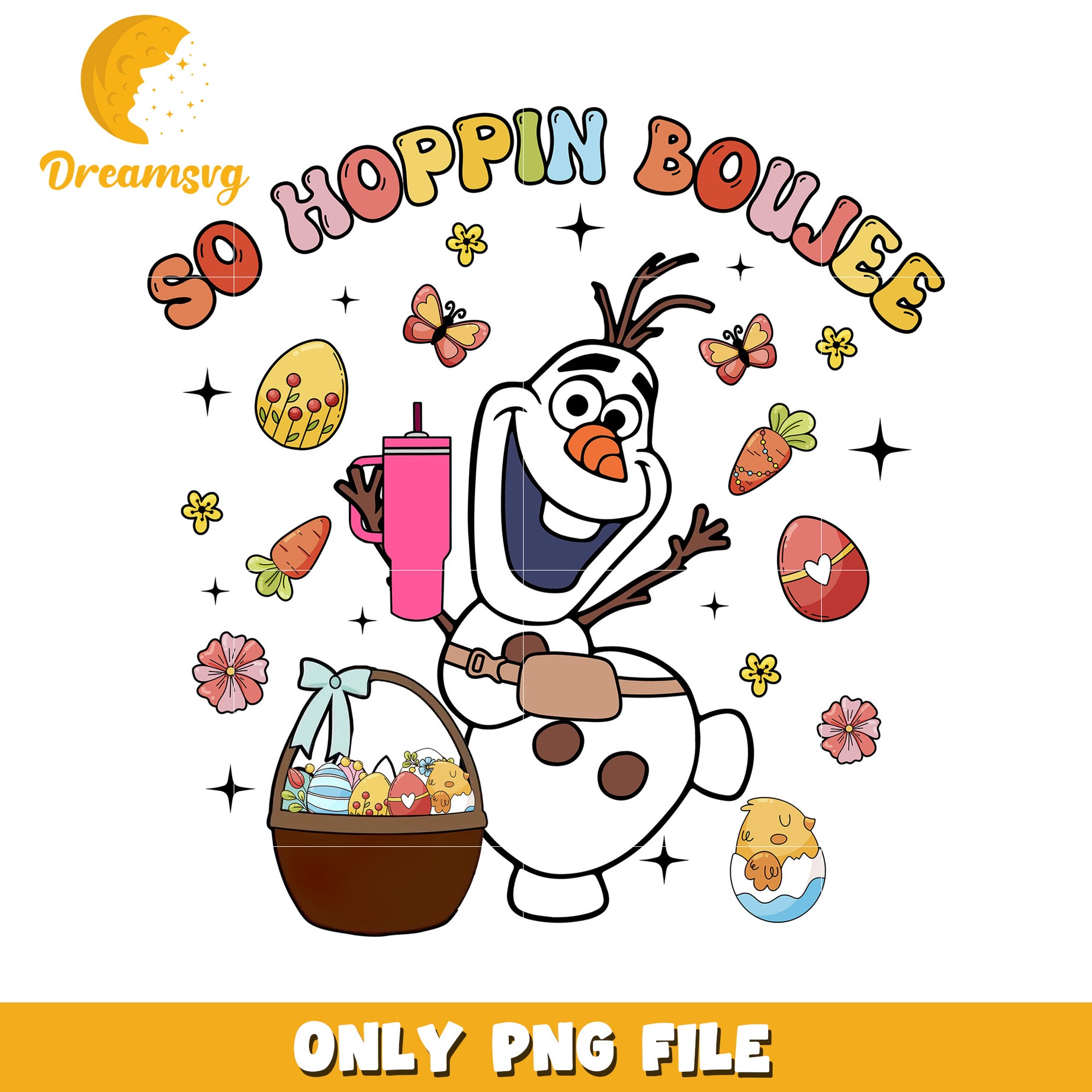 Olaf Easter PNG Hoppin Boujee Design