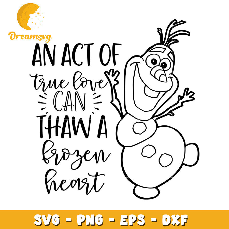 Olaf Frozen Heart SVG Cut File