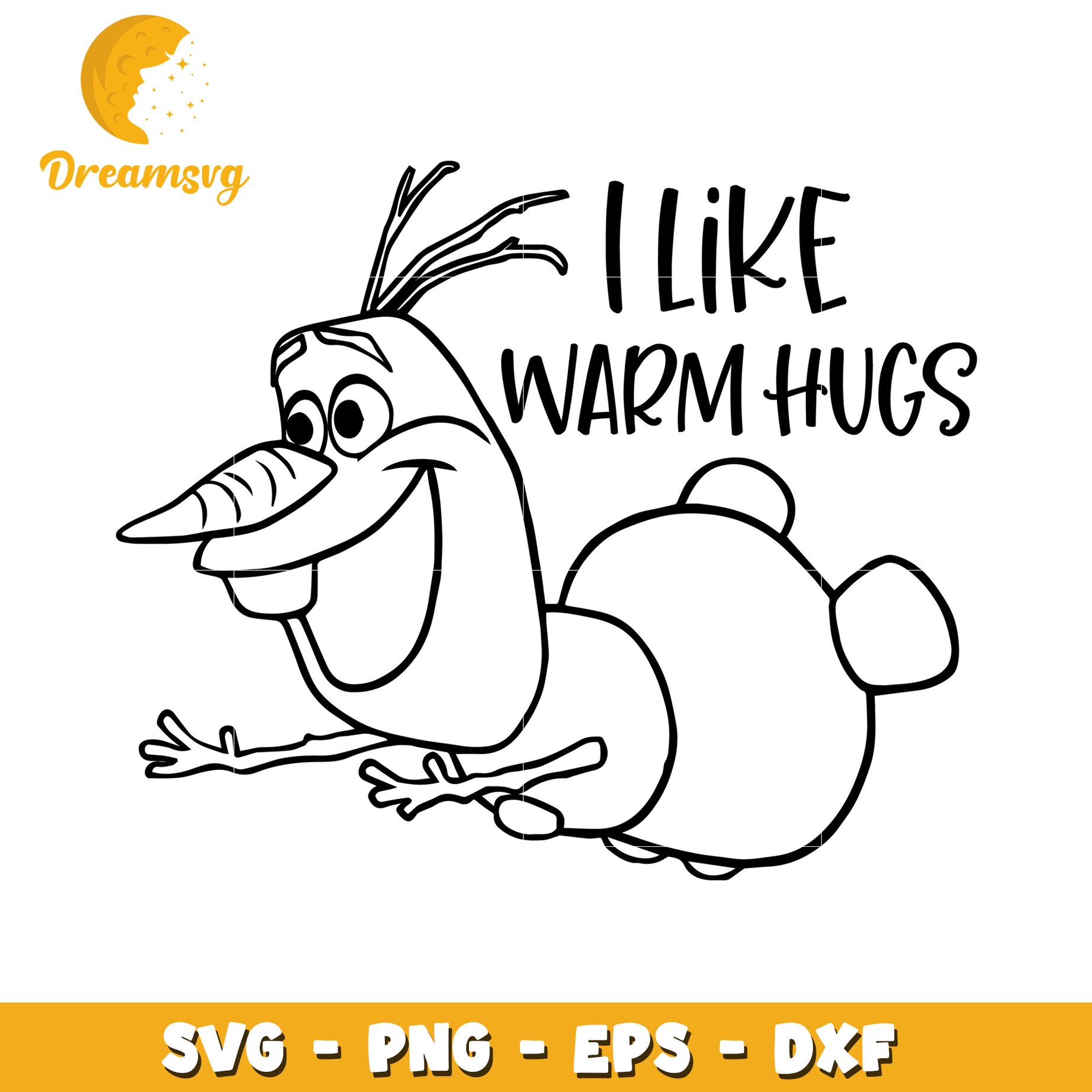 Olaf Warm Hugs SVG PNG EPS DXF