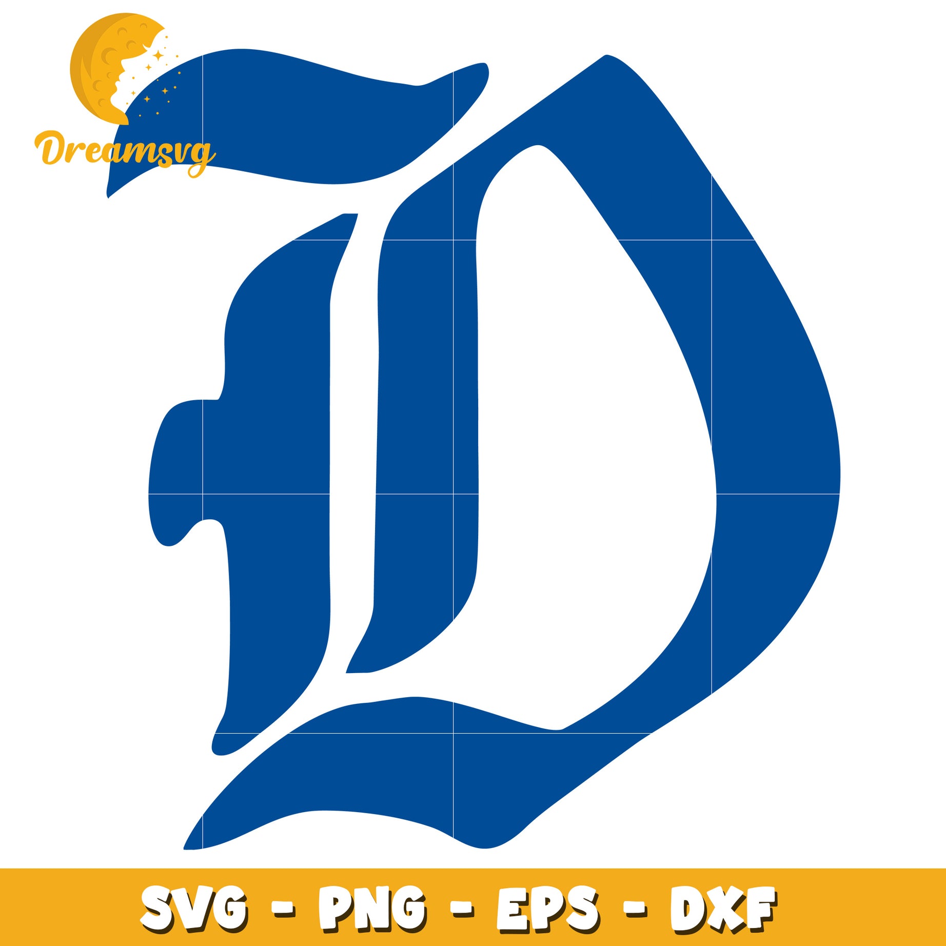 Old English D Letter SVG PNG EPS DXF