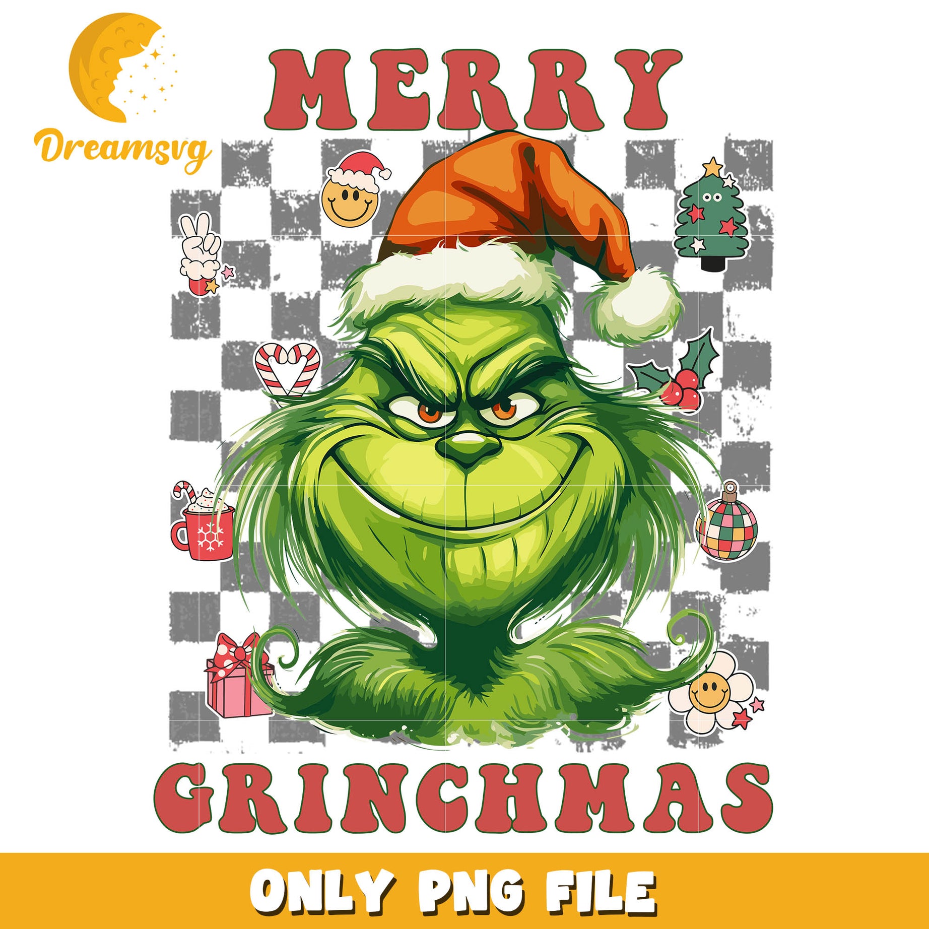 Old grinchmas merry christmas png, cartoon the grinch​ png