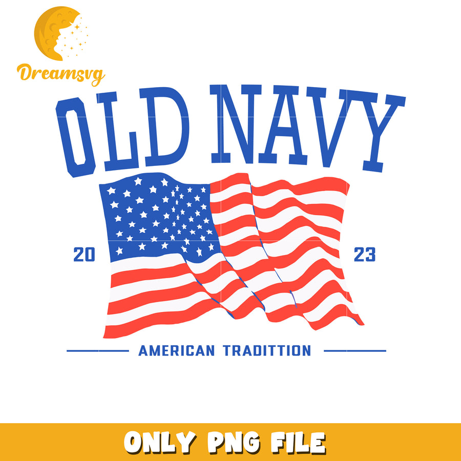 Old navy american tradition png, classic usa style png, red white and blue fashion png