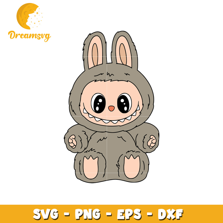 Olive gray characters svg, labubu keychain svg, labubu cartoon svg
