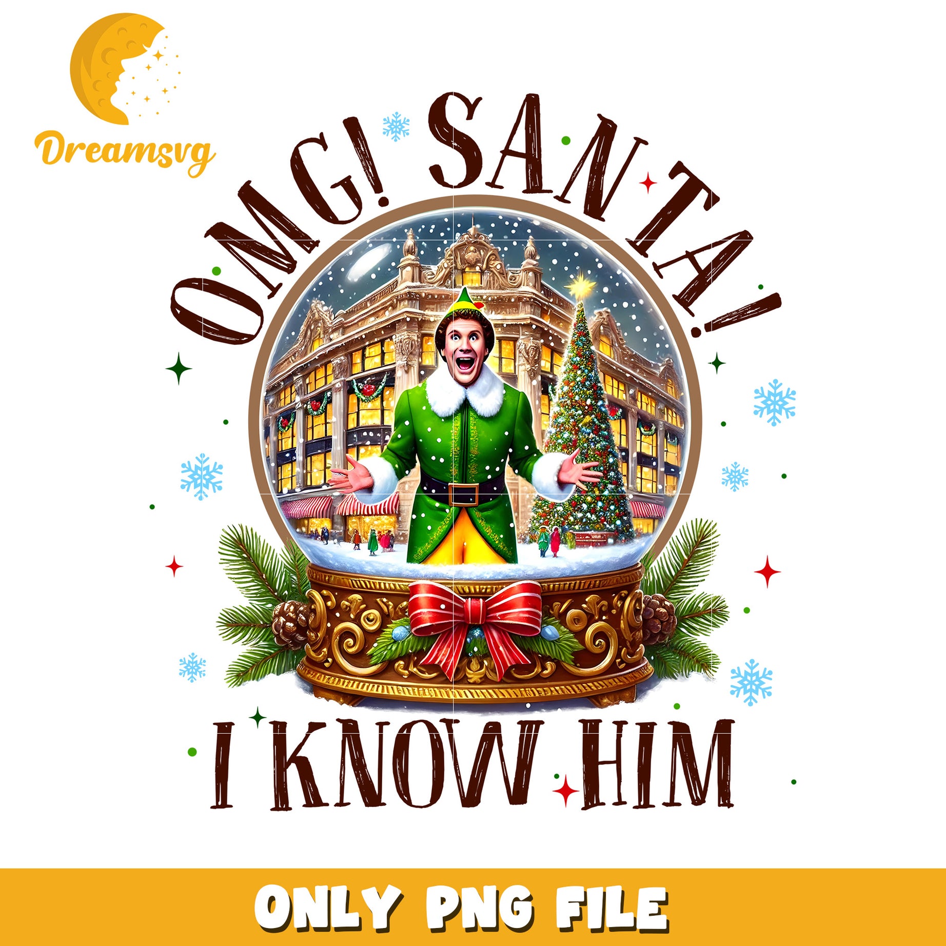 Omg santa i know him png, baby grinch​​ png, christmas lights png