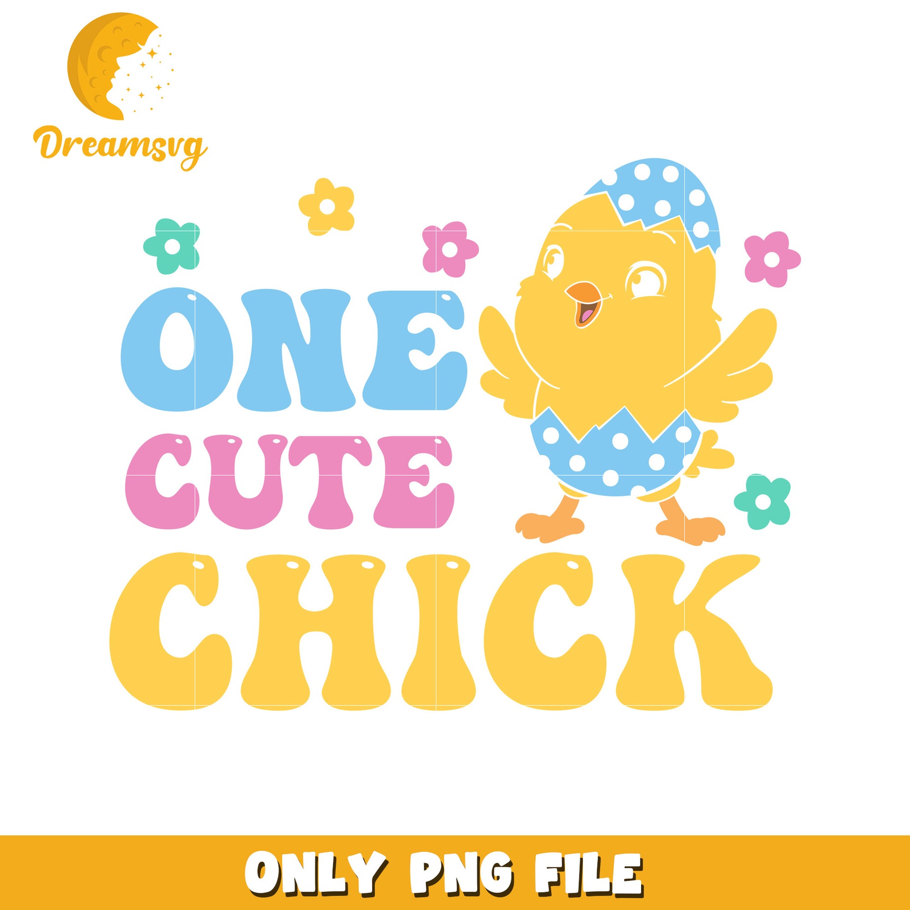 One Cute Chick Fun Easter PNG for Celebrations and Decor