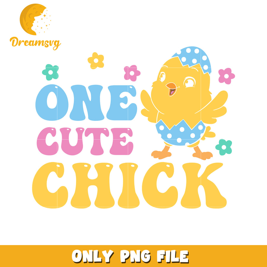 One Cute Chick Fun Easter PNG for Celebrations and Decor