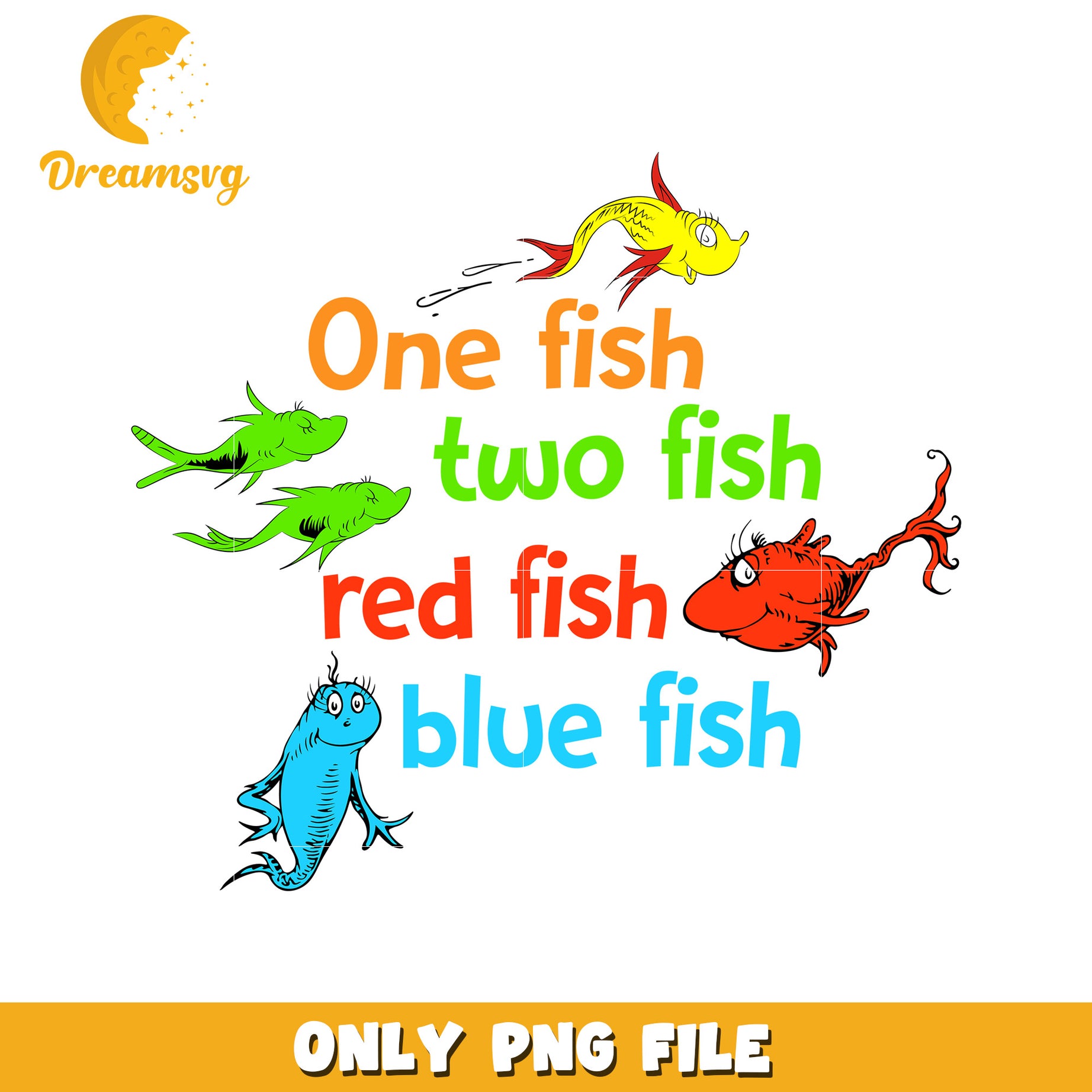 One Fish Two Fish PNG Download – DreamSVG Store