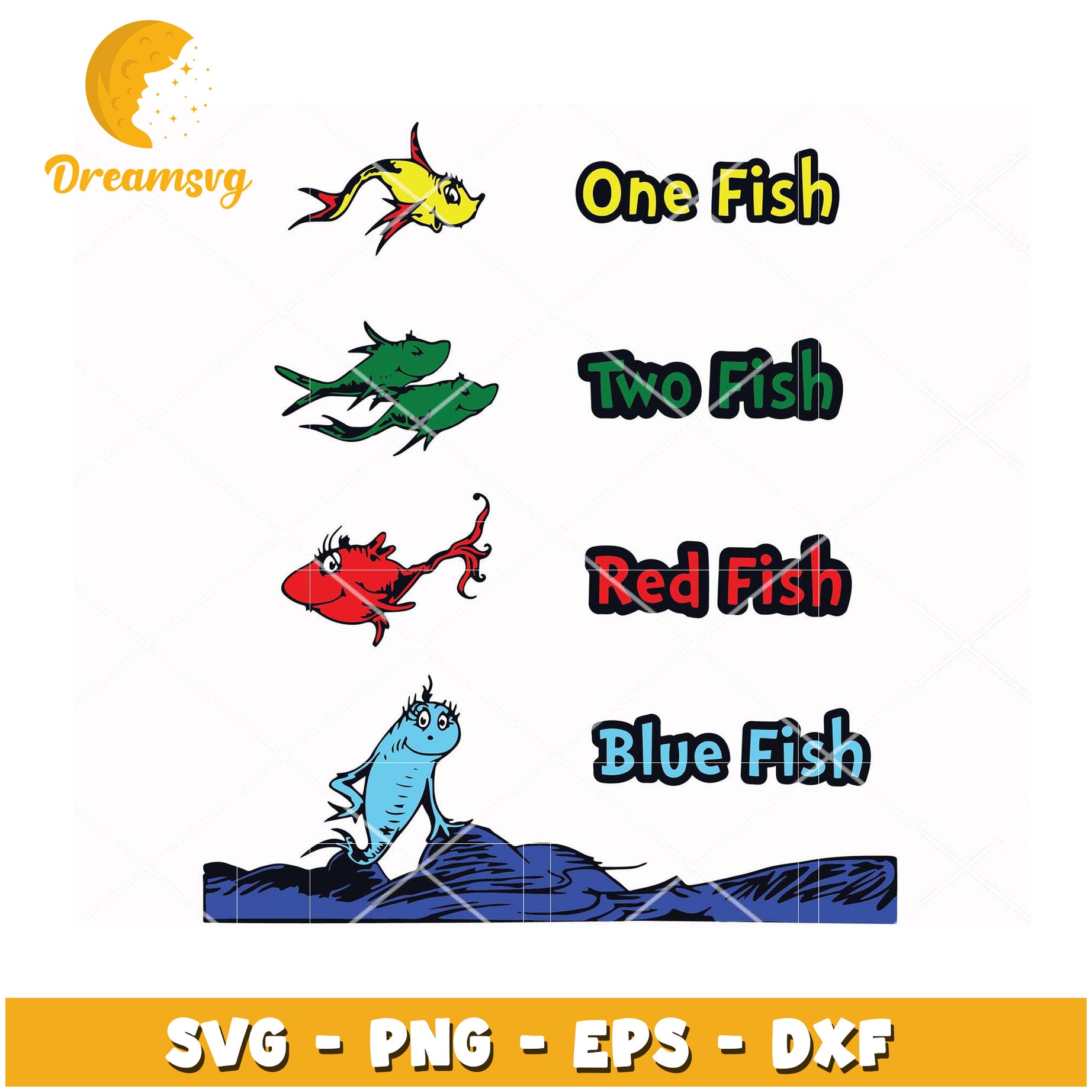 One Fish Two Fish SVG Cut Files