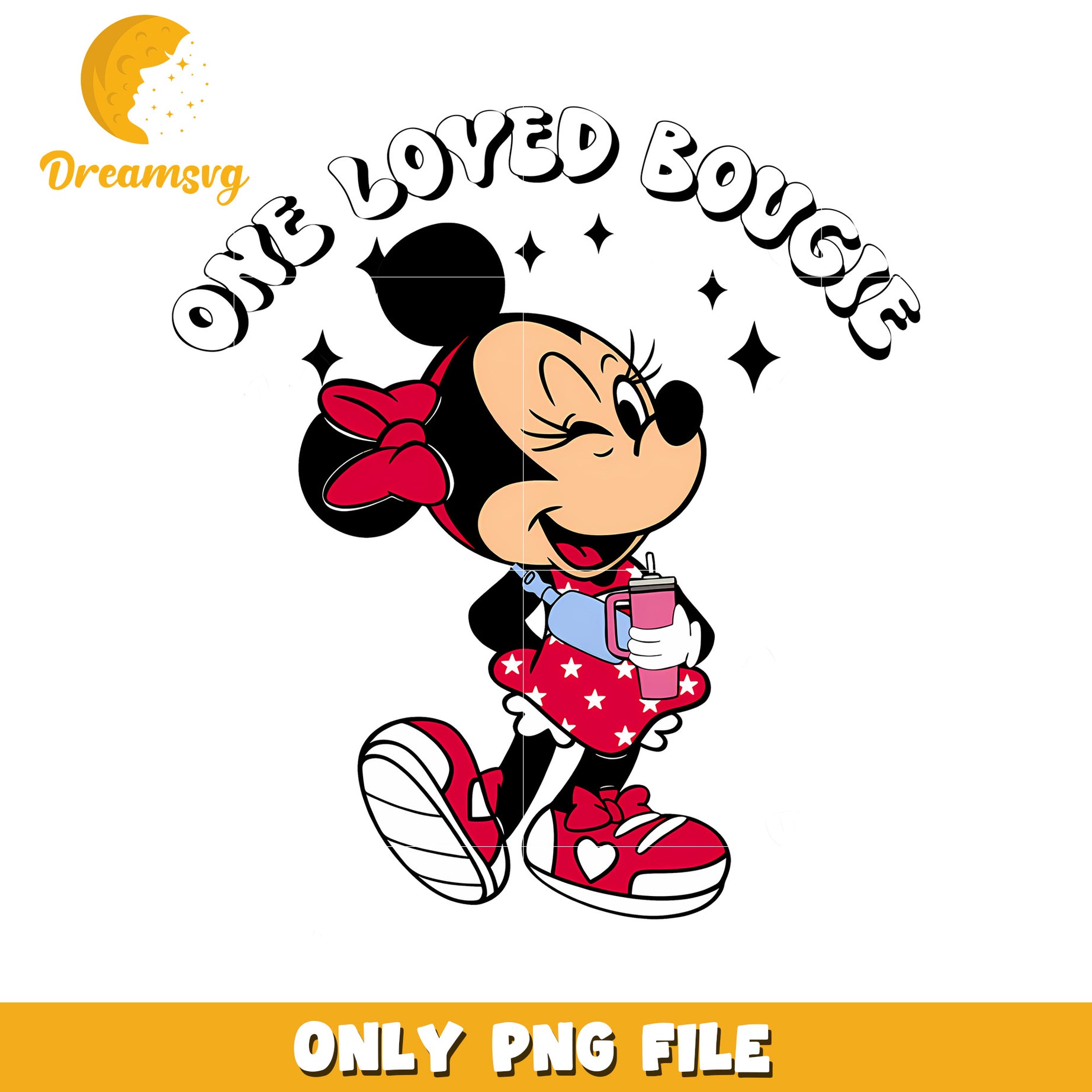 One Loved Bougie Minnie Mouse PNG Digital Download File