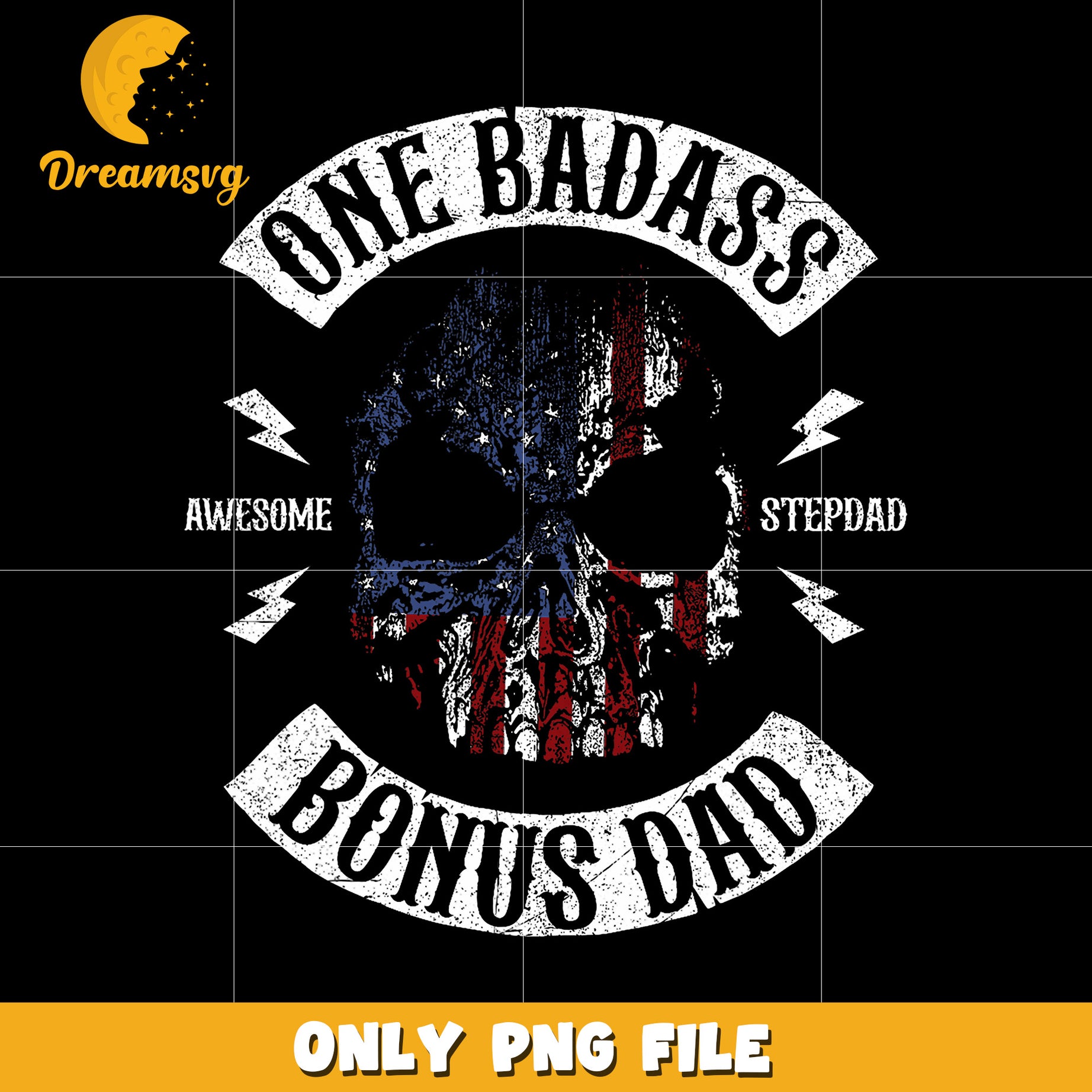 One bad dad bonus dad png, stepdad png, funny dad png