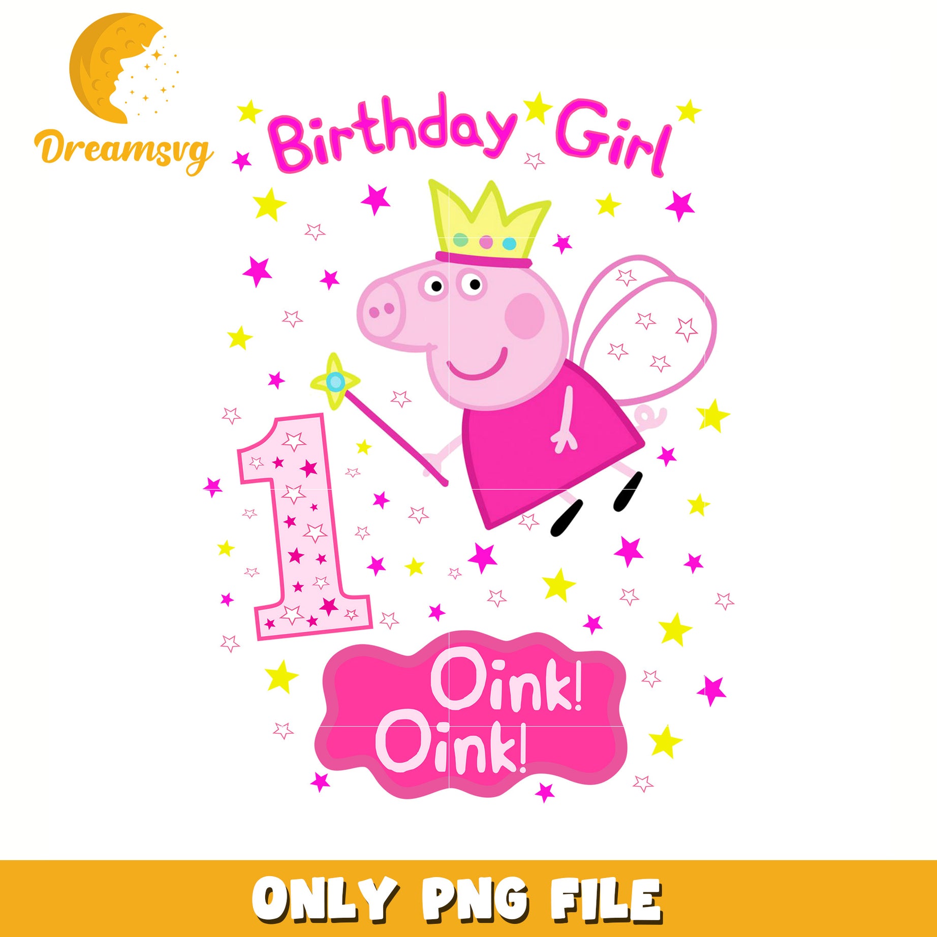 One birthday girl png, peppa pig cartoon png, peppa pig png