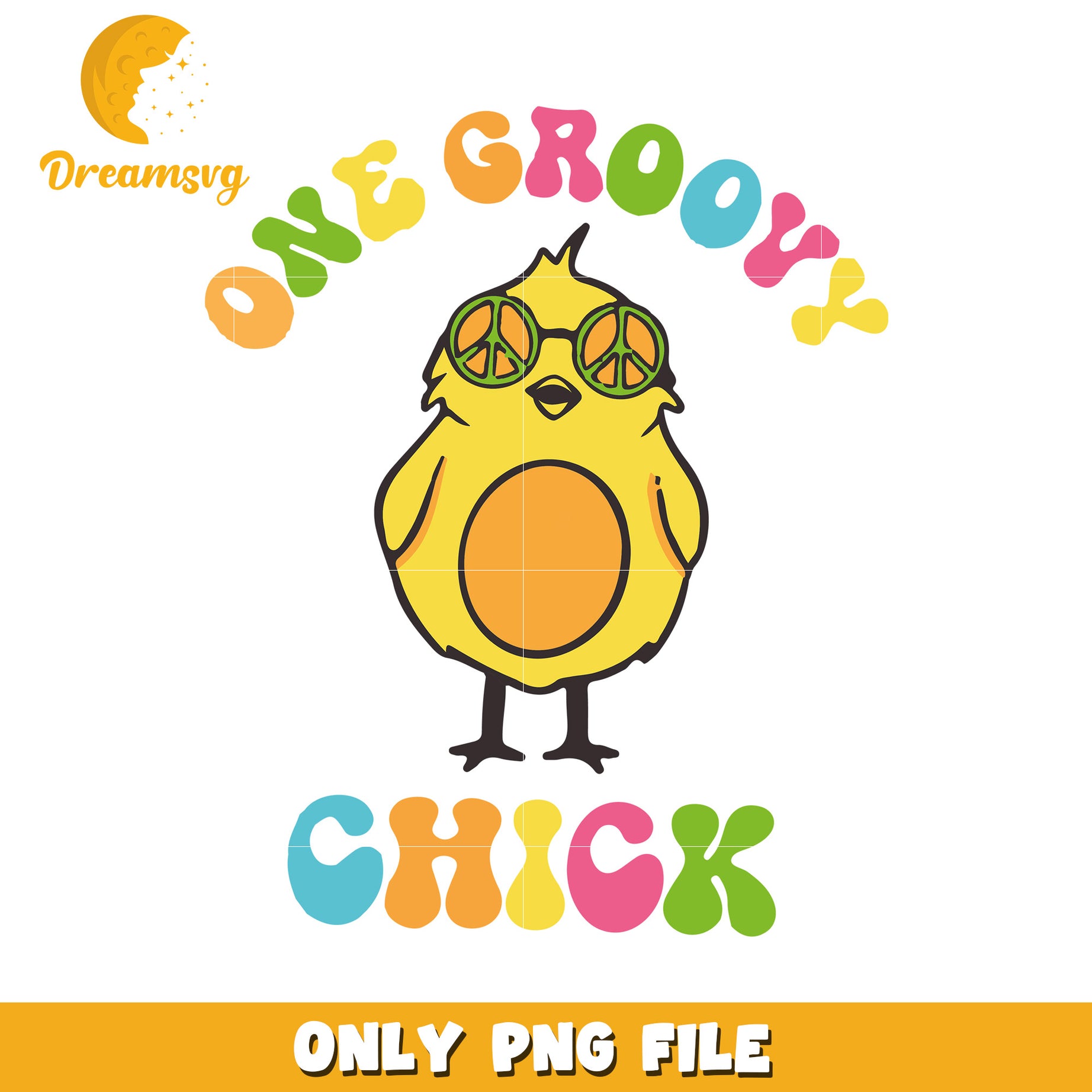 One groovy chick easter day png, happy easter day png, chick png