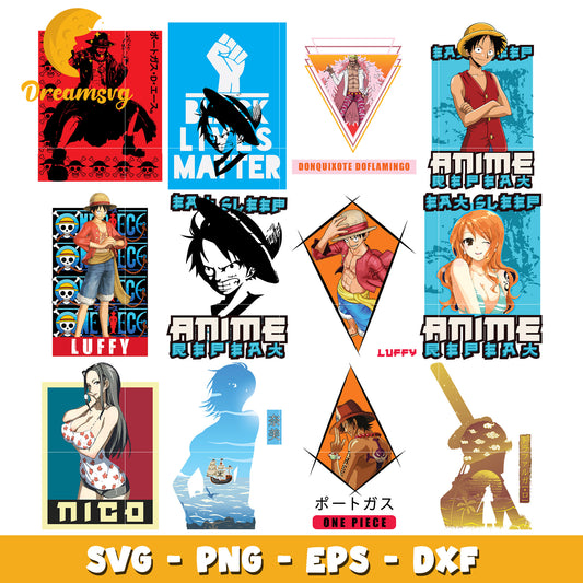Donquixote Doflamingo characters bundle svg, one piece characters svg