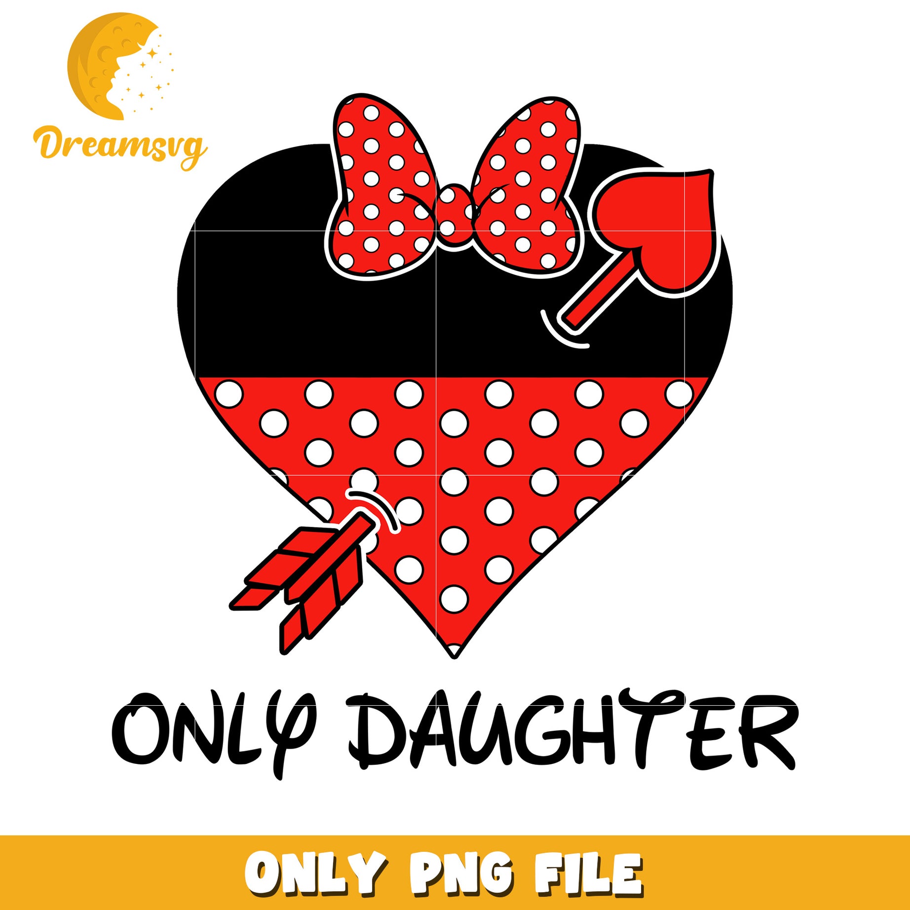 Only Daughter PNG Heart Design