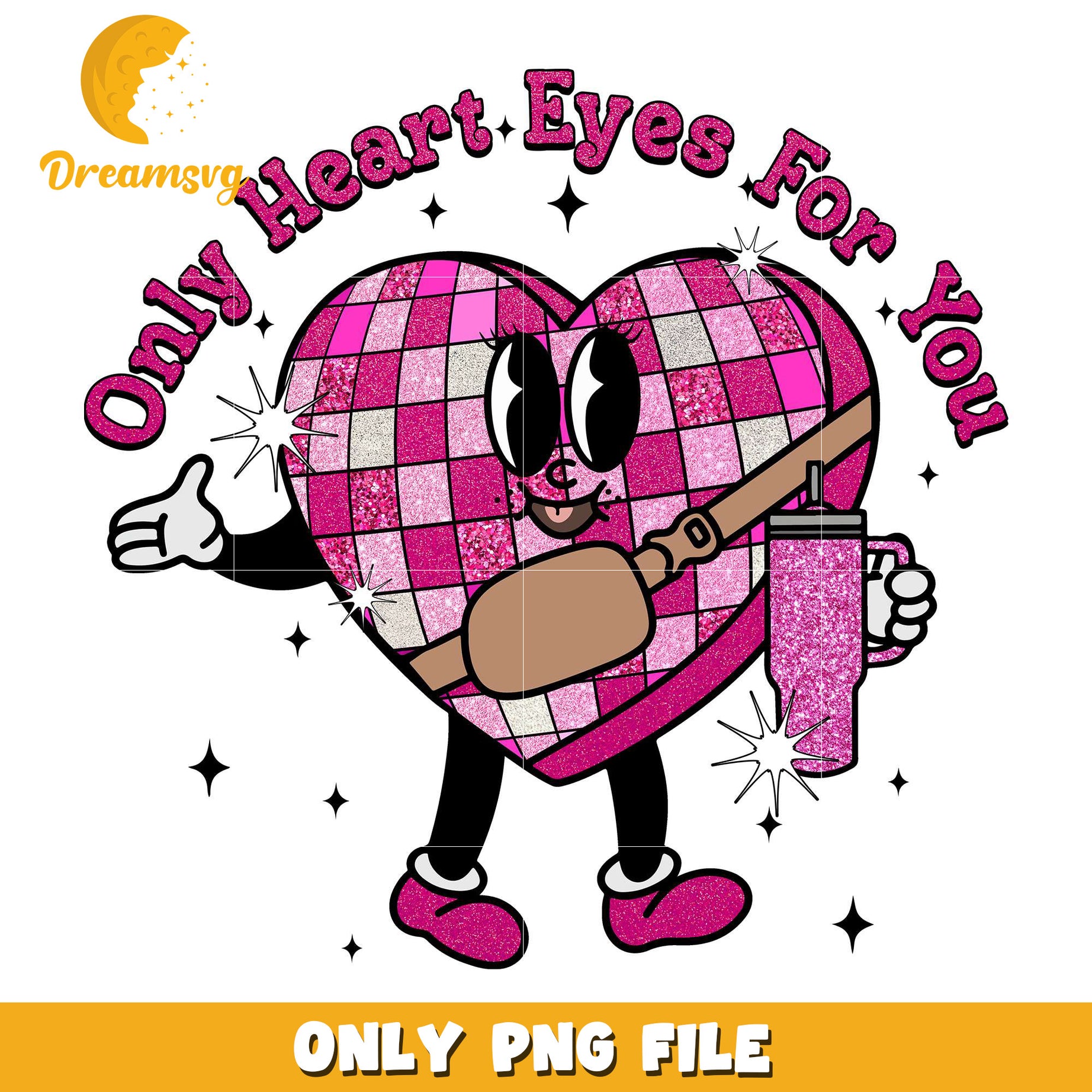 Only hearts eyes for you png, heart stanley tumbler png