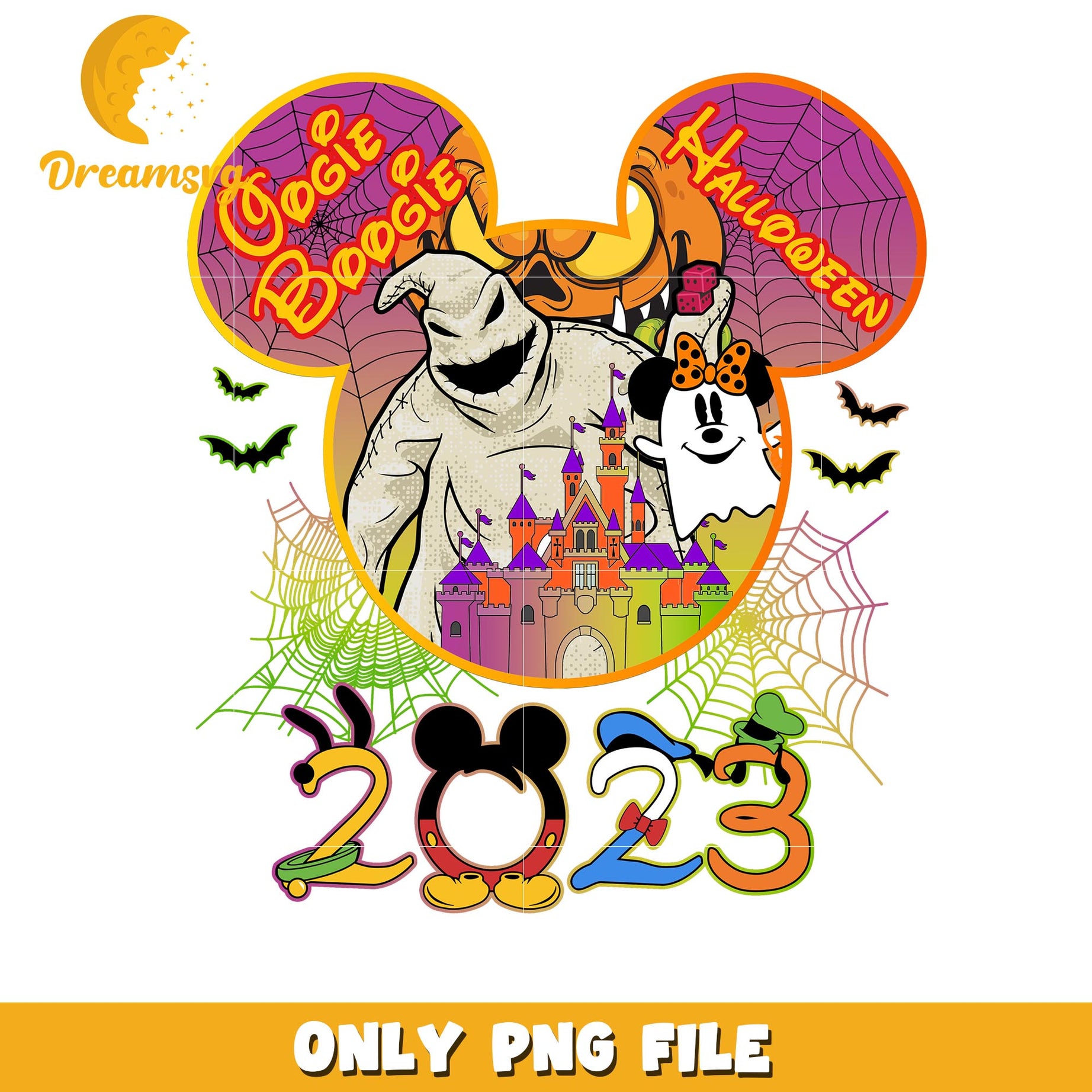 Oogi Boogie Mickey halloween head png, Disney friends halloween vibes png
