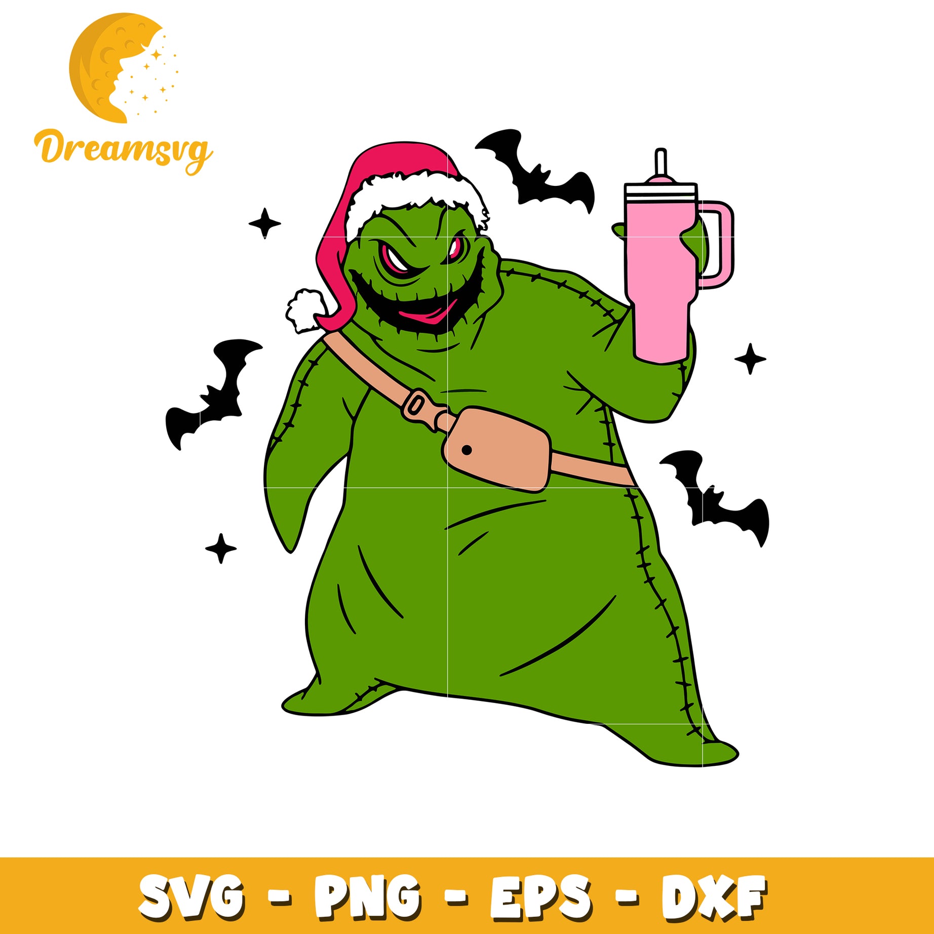 Oogie Boogie santa hat standley cup svg, standley tumbler svg