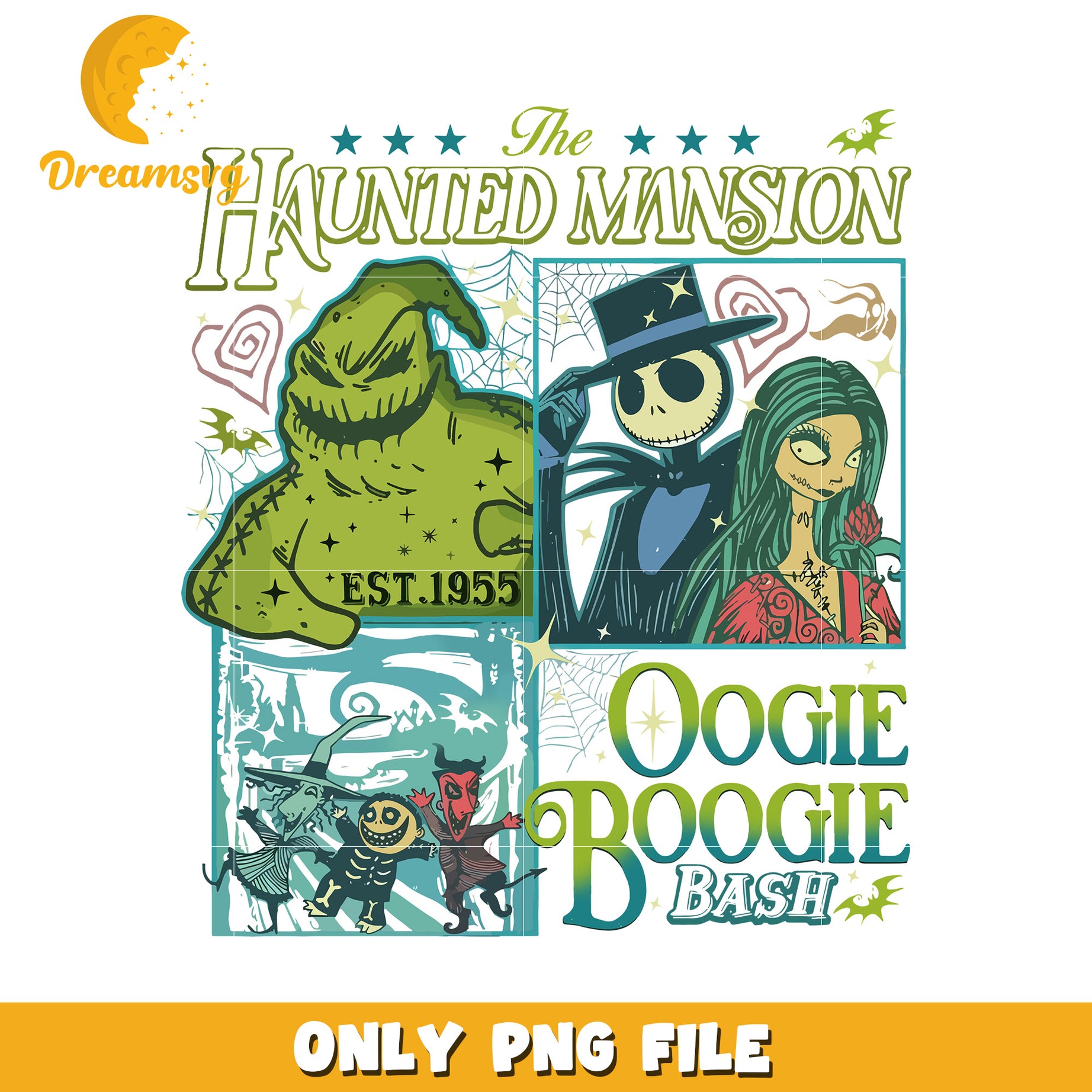 Oogie boogie haunted mansion png, spooky disney villain png, nightmare before christmas art png