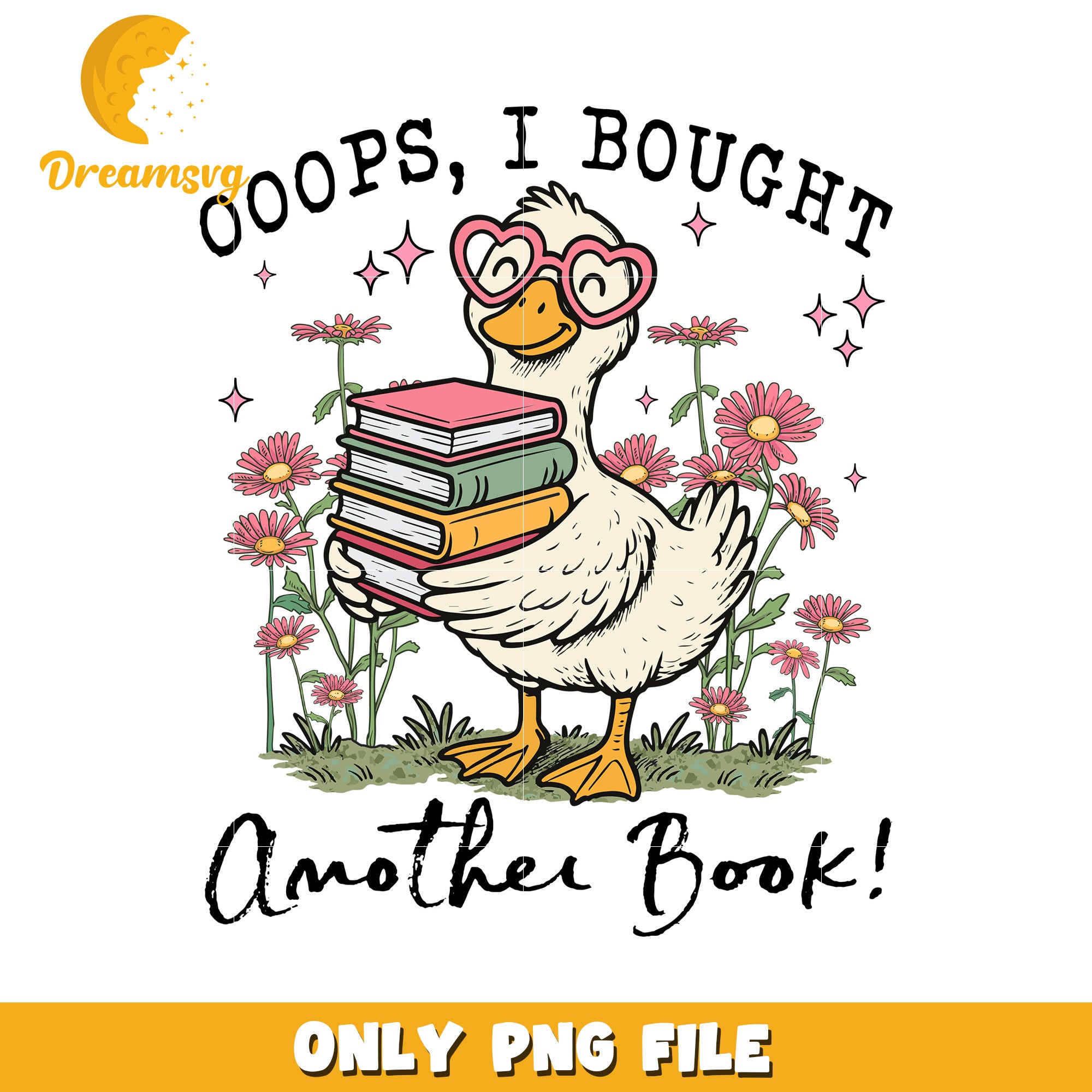 Oops I bought another book png, book lover png, book addiction png