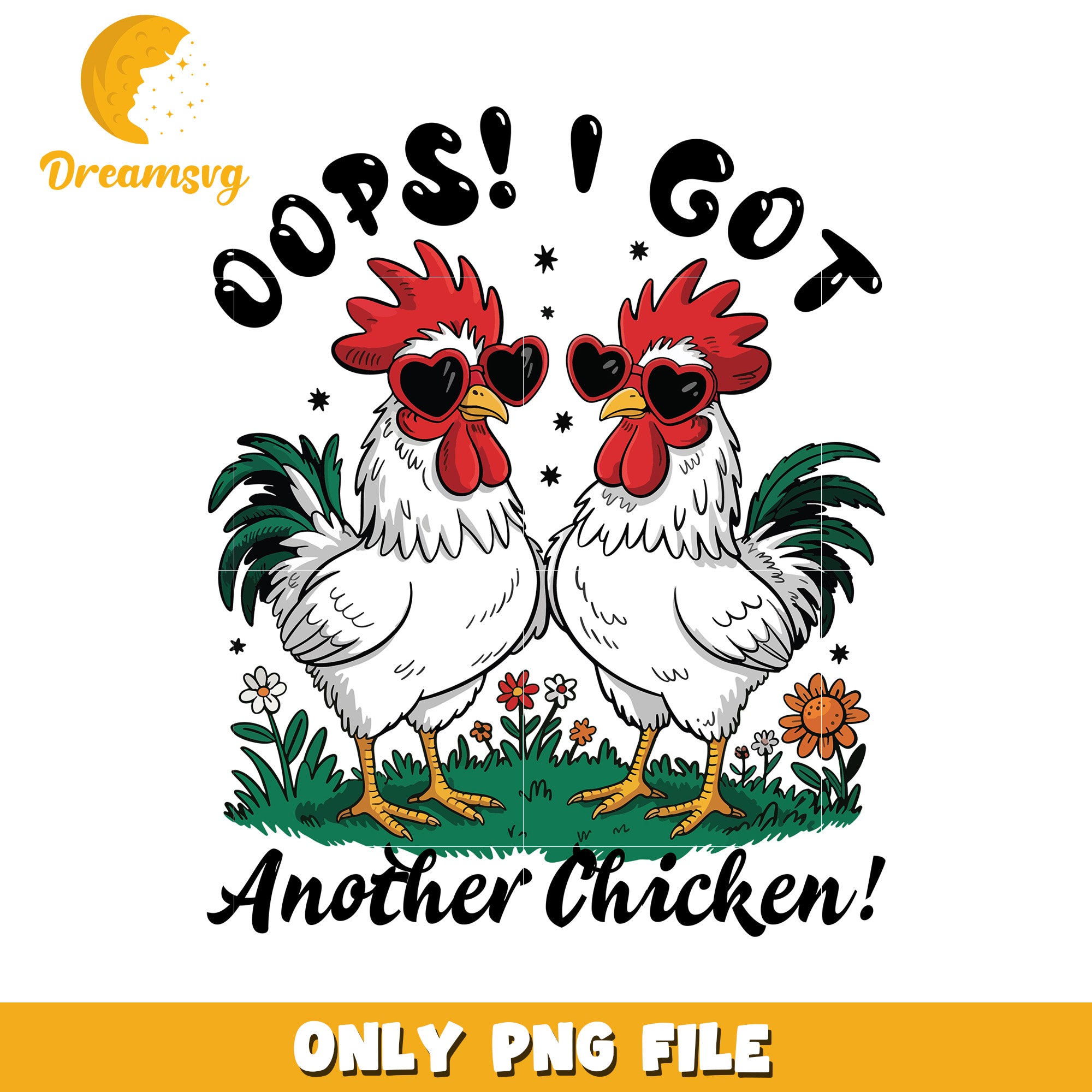 Oops i got another chicken png, funny chicken png, farm humor png
