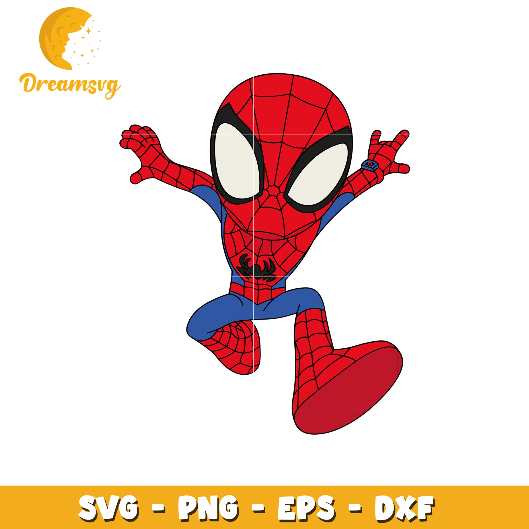 Option 1 (Focus on Character)  Cute Spider-Man SVG PNG EPS DXF