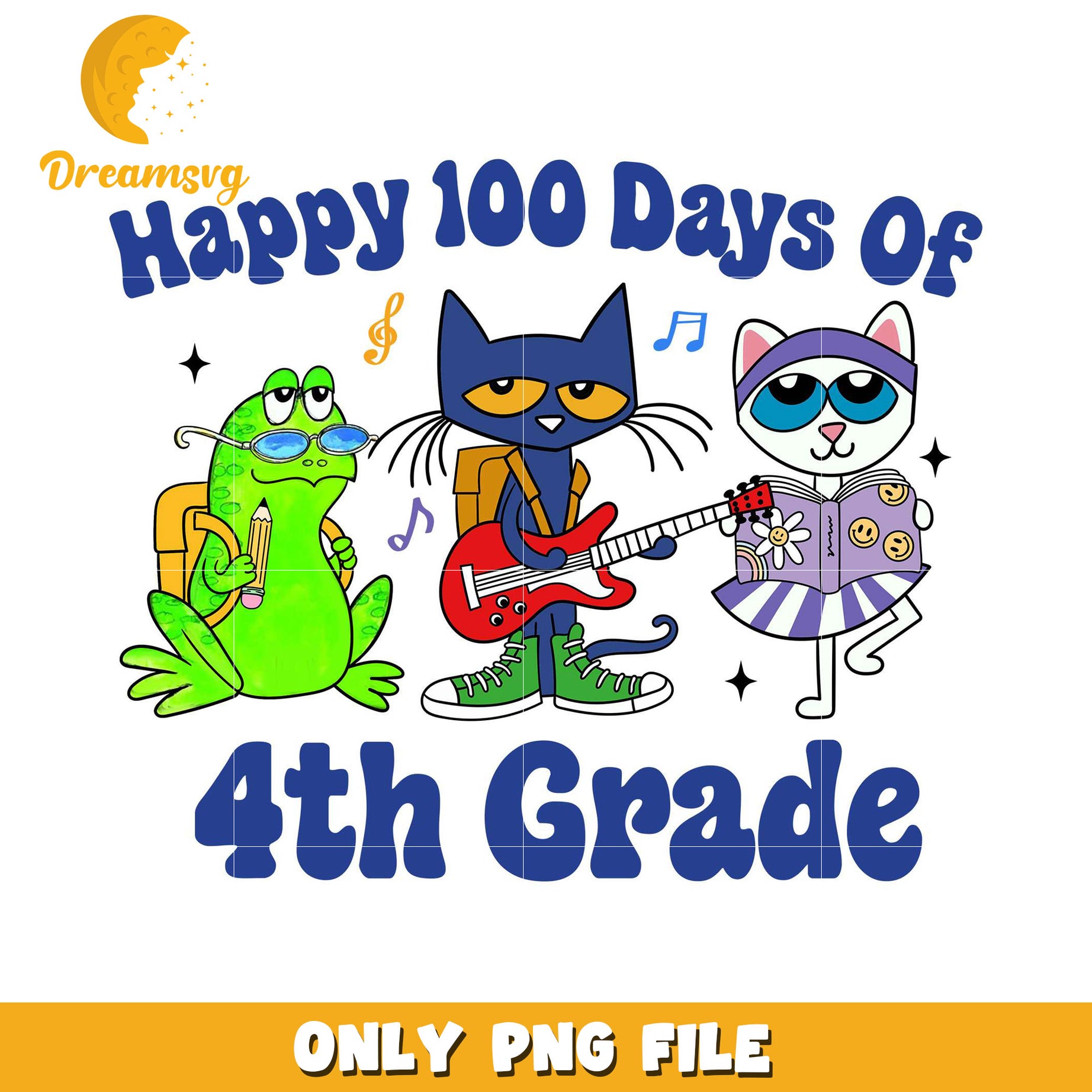 Option 1 (Focus on Grade) 4th Grade 100 Days PNG