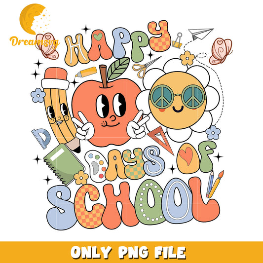 Option 1 (Focus on Keywords)  Happy 100 Days of School PNG