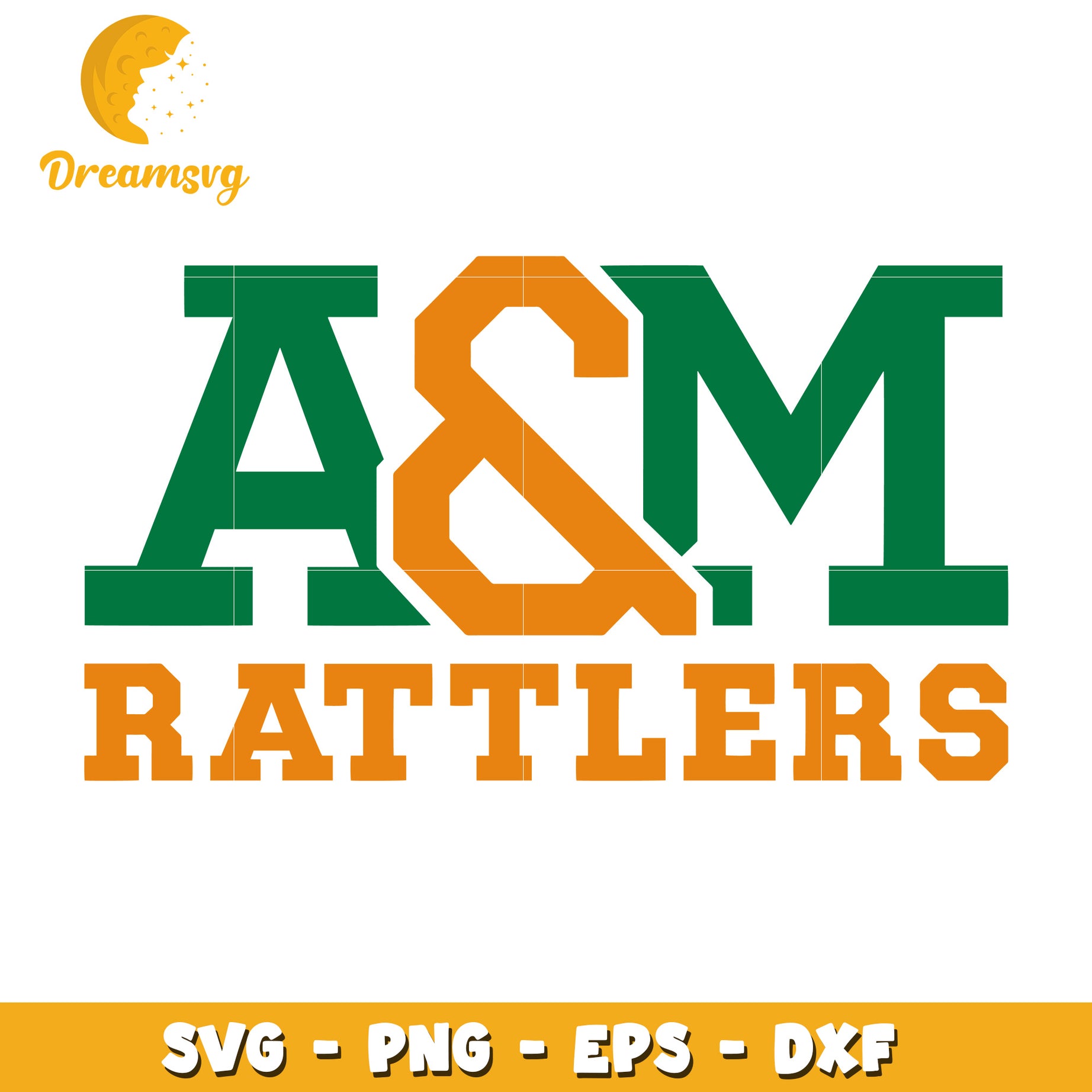 Option 1 (Focus on Team)  AM&M Rattlers SVG Cut File