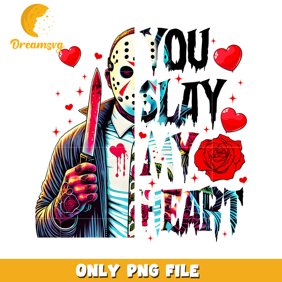 Option 1 (Focus on Valentine's Day)  Valentines Day Jason Voorhees PNG