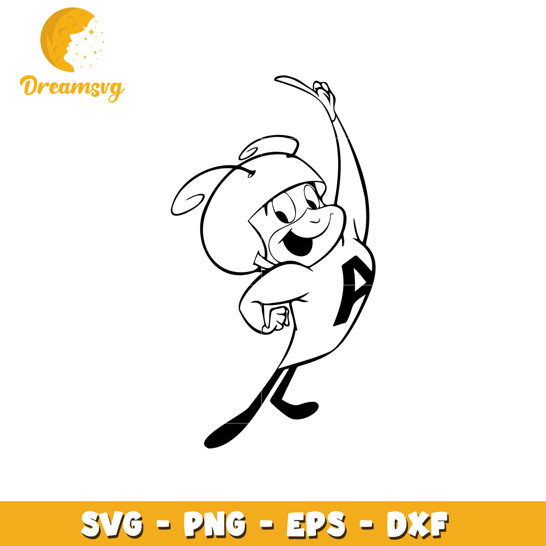 Option 1 (Focus on character)  Atom Ant SVG PNG EPS DXF Cut Files