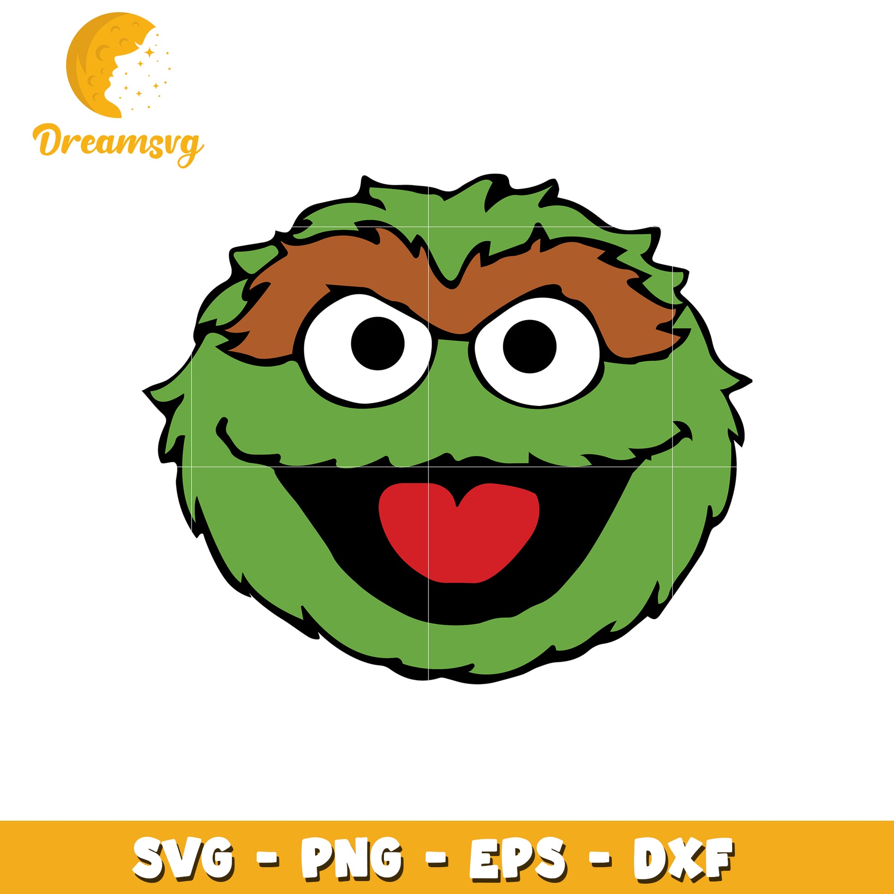 Option 1 (Focus on character)  Cookie Monster SVG PNG EPS DXF